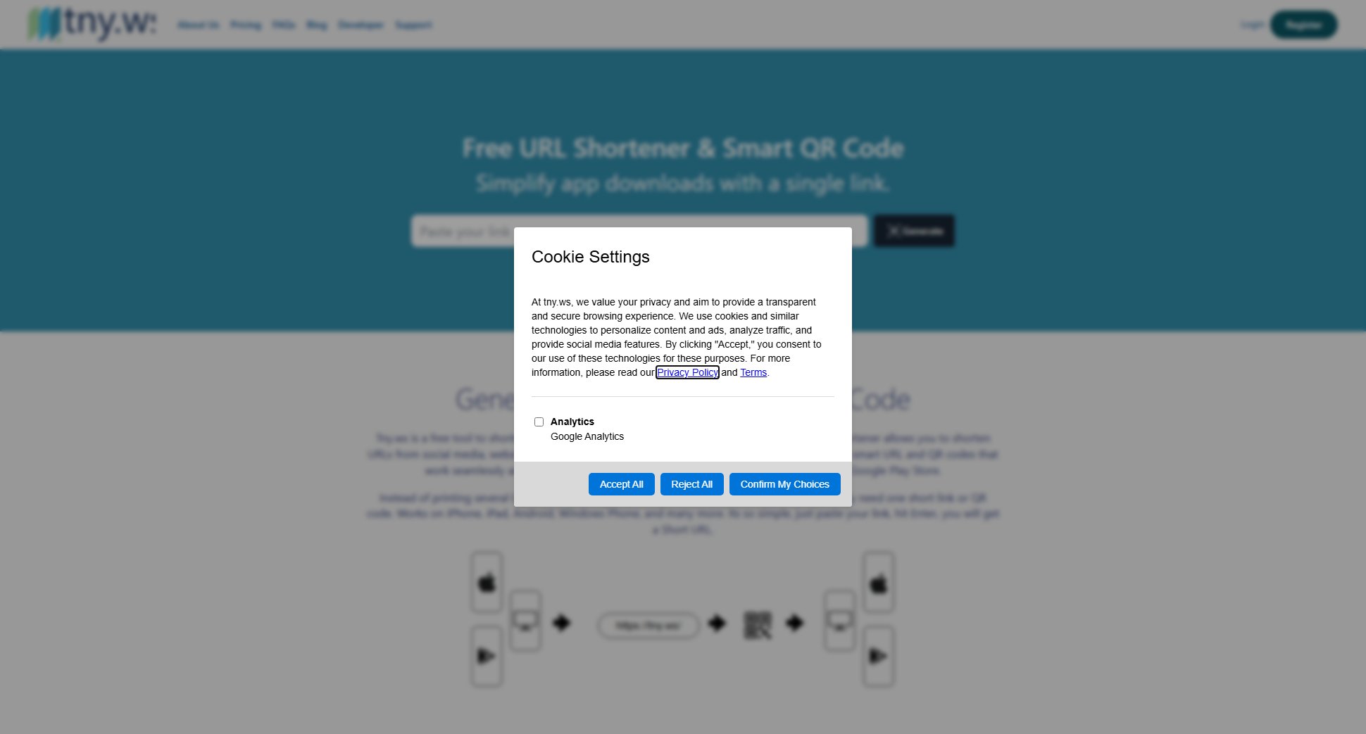 Tny.ws Tny.ws Interface & Screenshots
