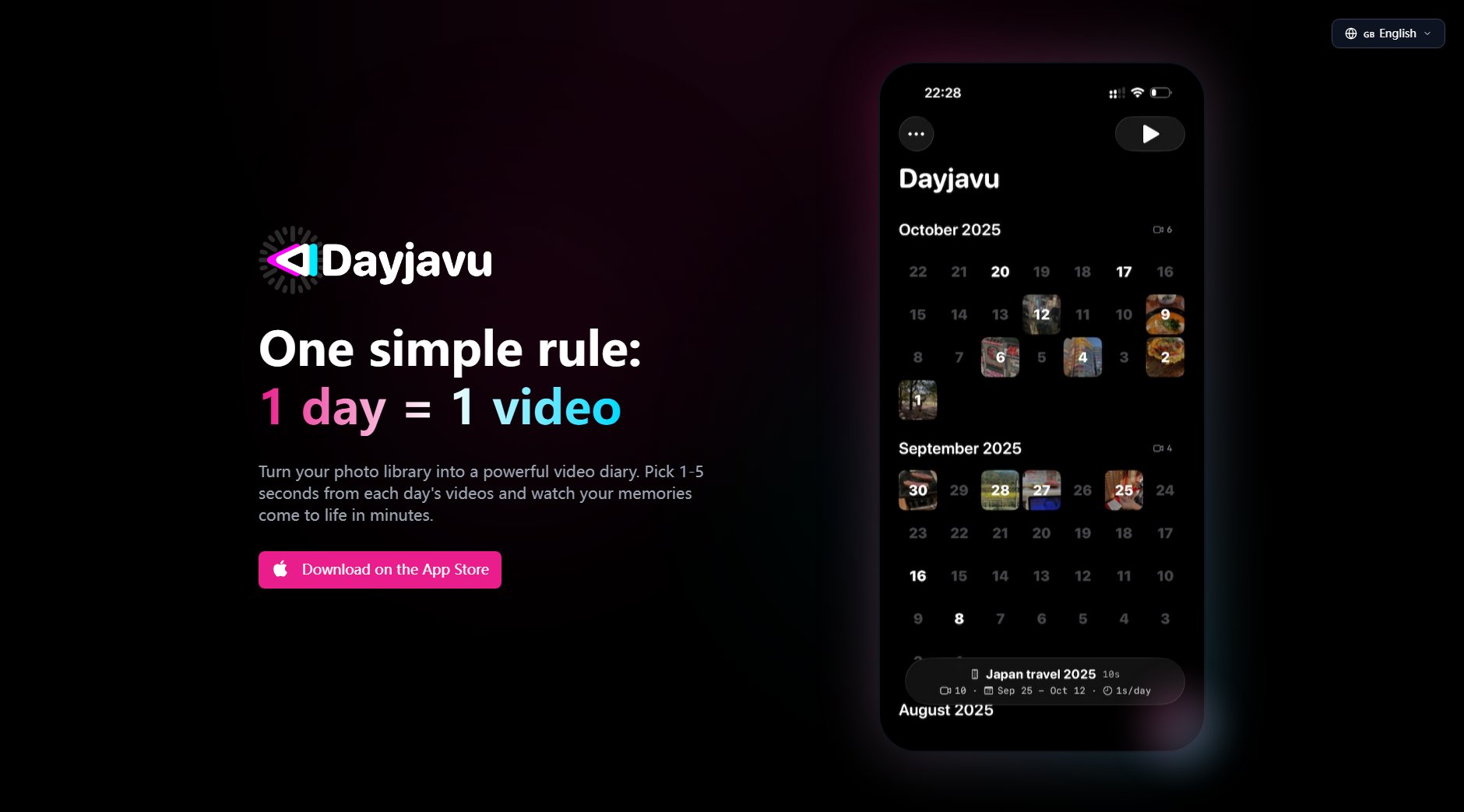 Dayjavu Dayjavu Interface & Screenshots