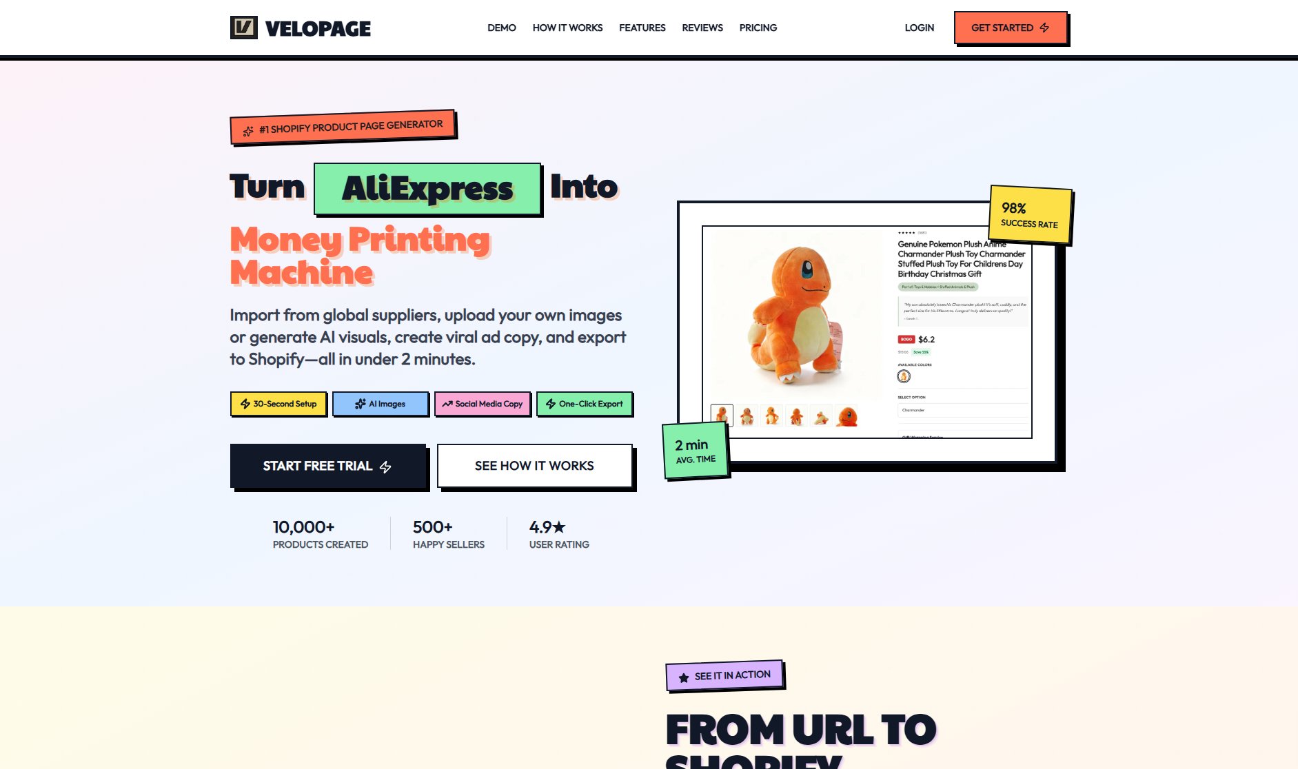 Velopage Velopage Interface & Screenshots