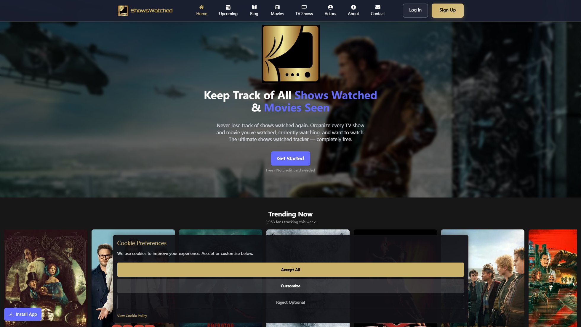 ShowsWatched ShowsWatched Interface & Screenshots