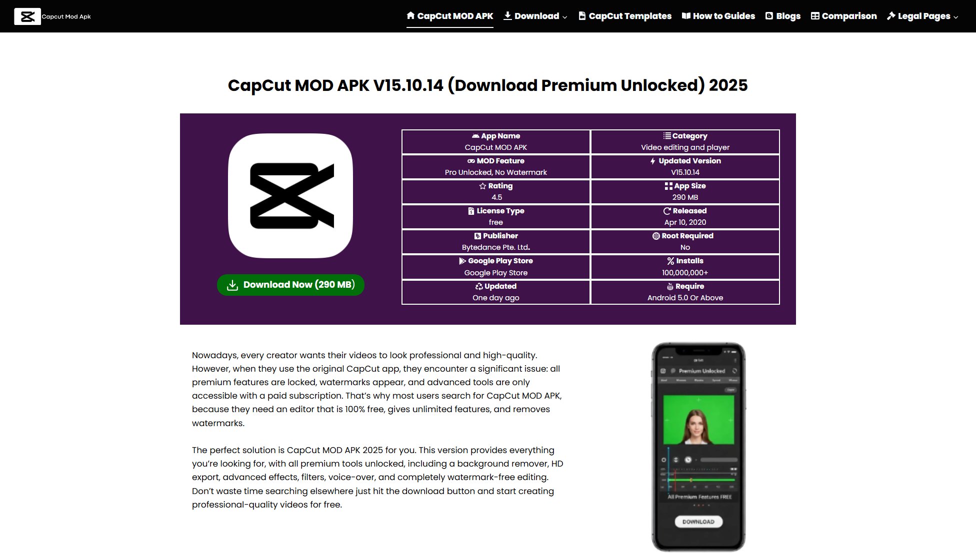 CapCut MOD APK CapCut MOD APK Interface & Screenshots