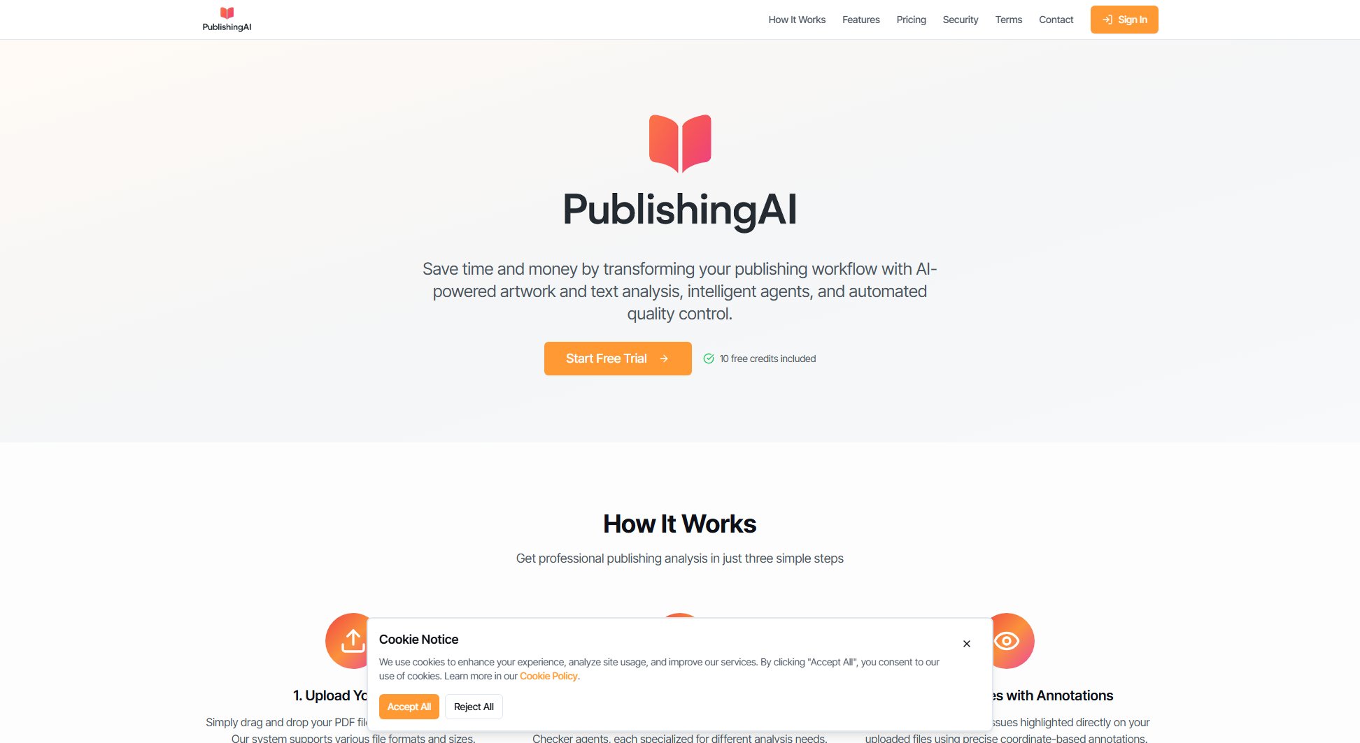 PublishingAI PublishingAI Interface & Screenshots