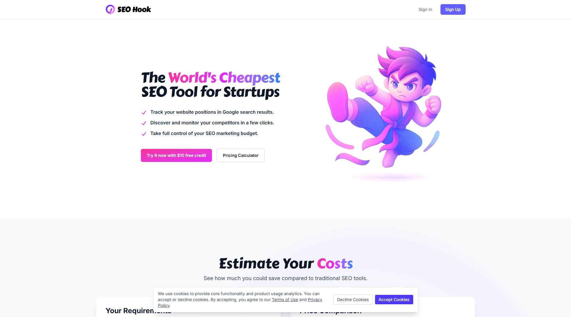 SEO Hook SEO Hook Interface & Screenshots