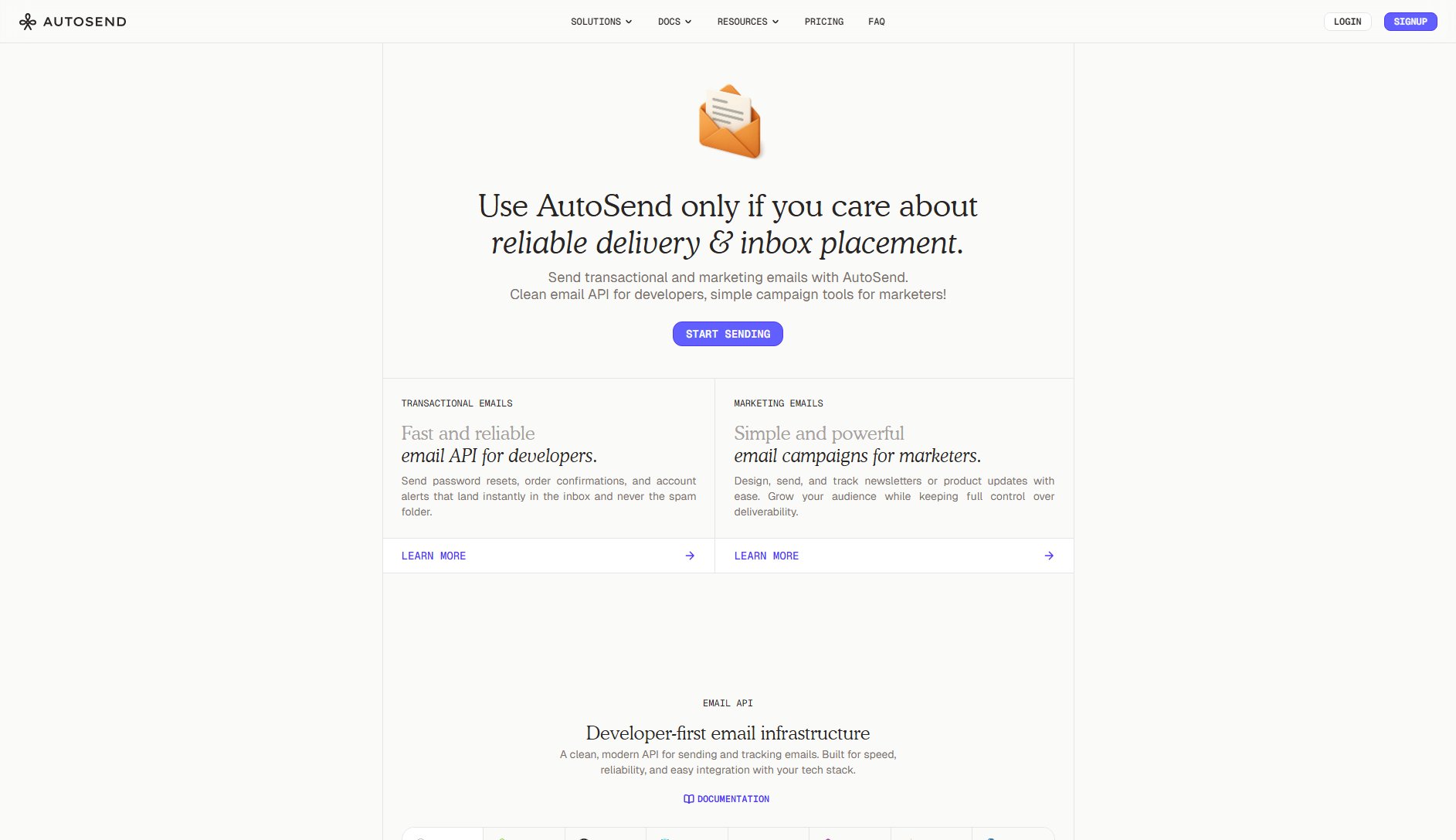 AutoSend AutoSend Interface & Screenshots