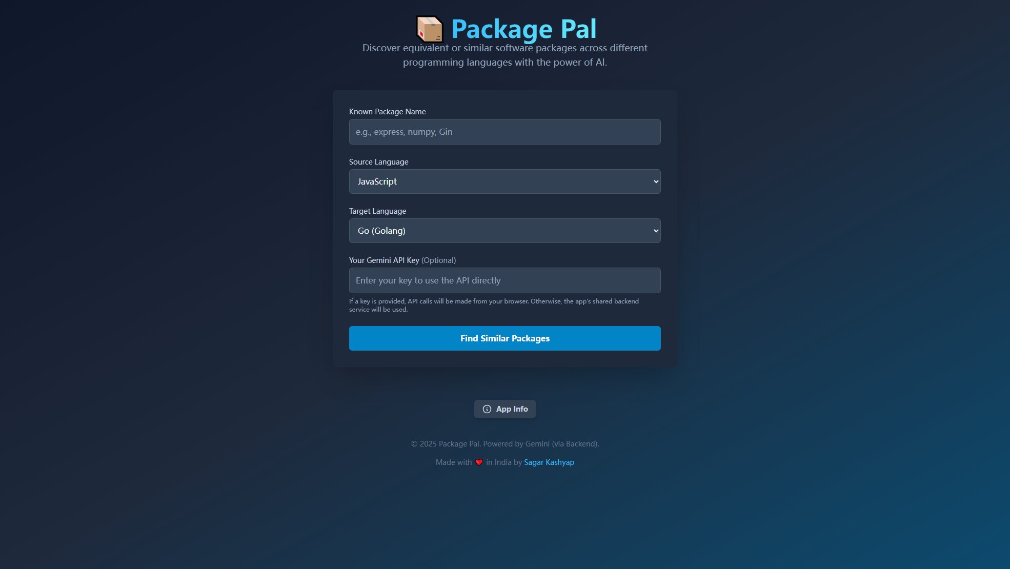 Package Pal Package Pal Interface & Screenshots Package Pal Package Pal Interface & Screenshots