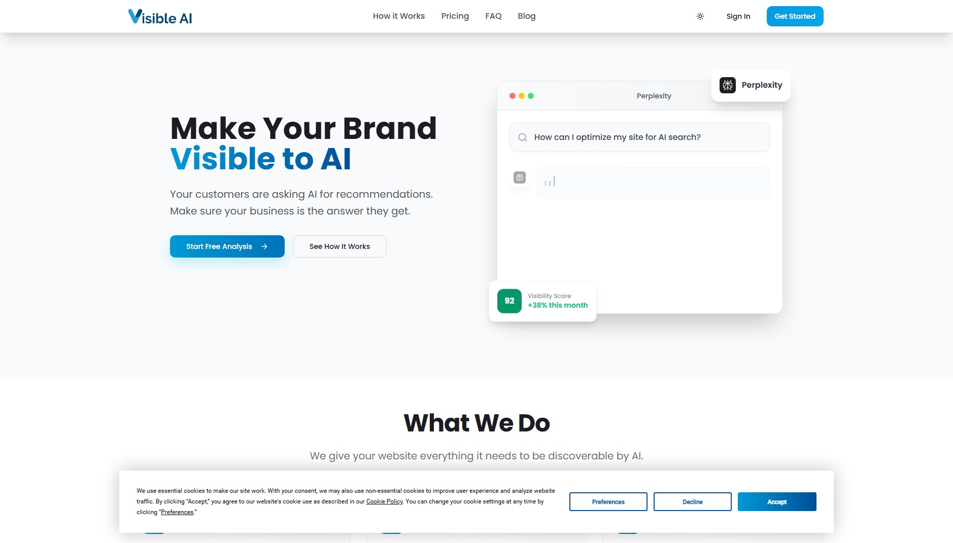 Visible AI Visible AI Interface & Screenshots