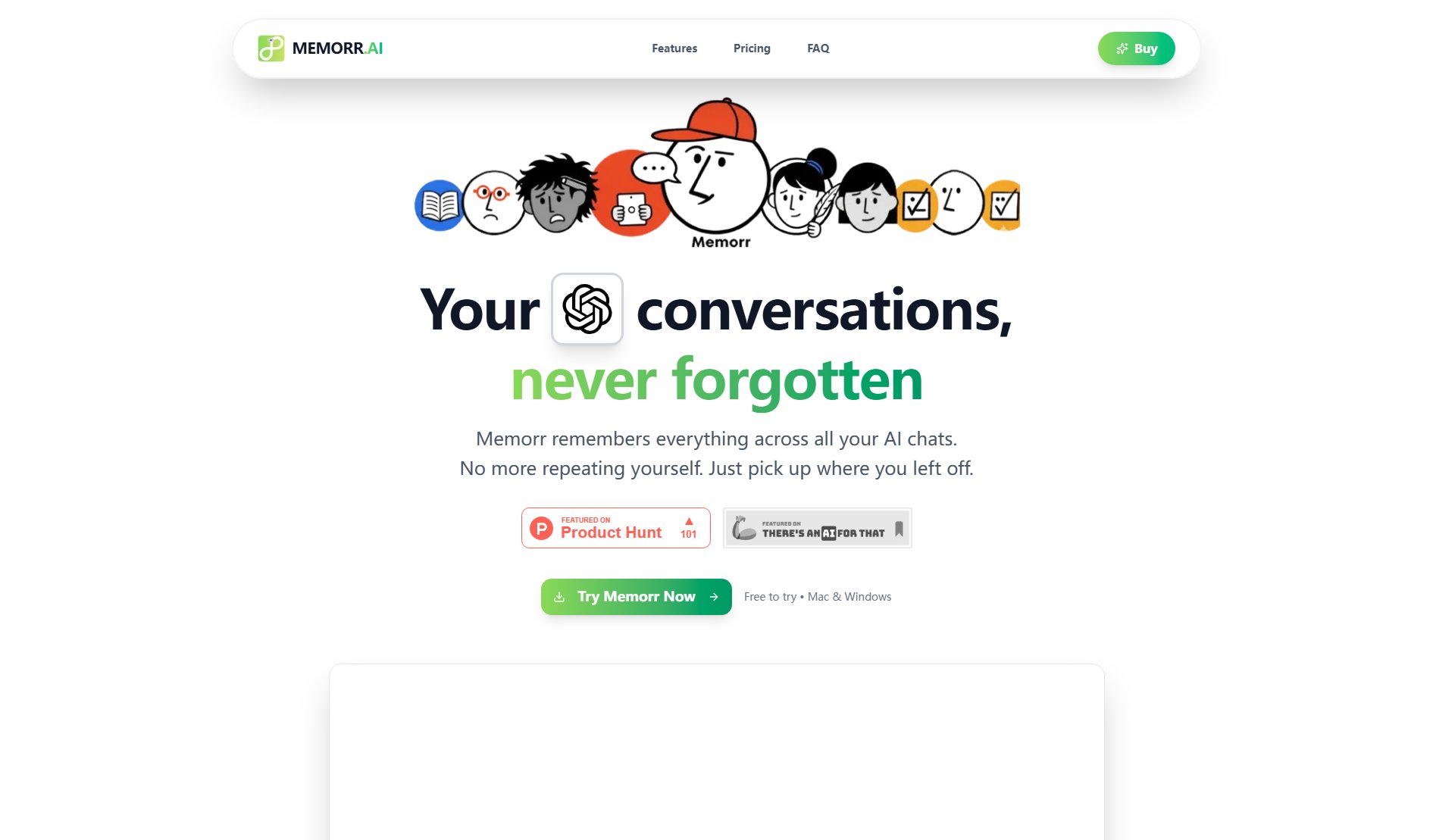 Memorr.AI Memorr.AI Interface & Screenshots Memorr.AI Memorr.AI Interface & Screenshots