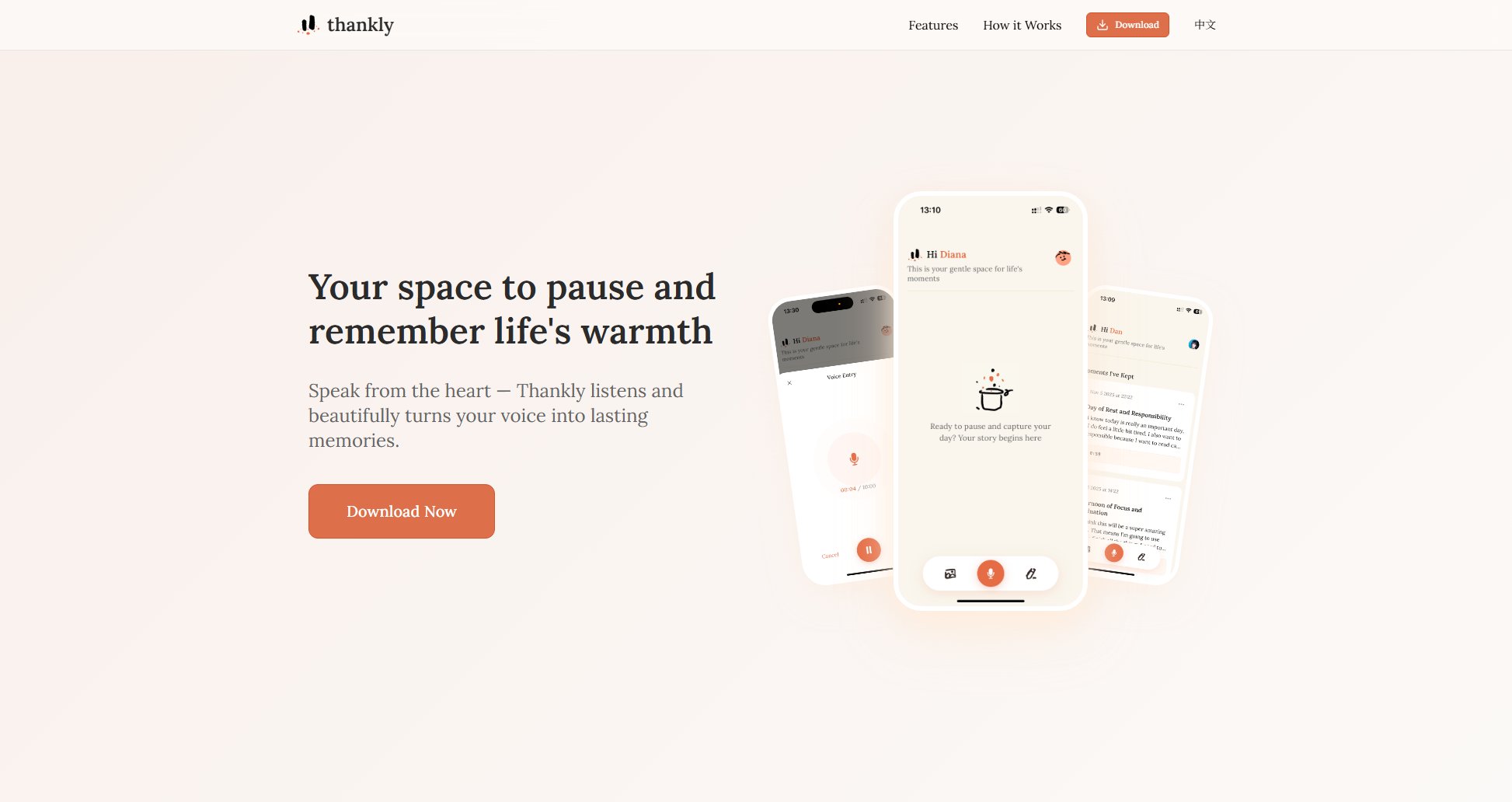 Thankly Thankly Interface & Screenshots