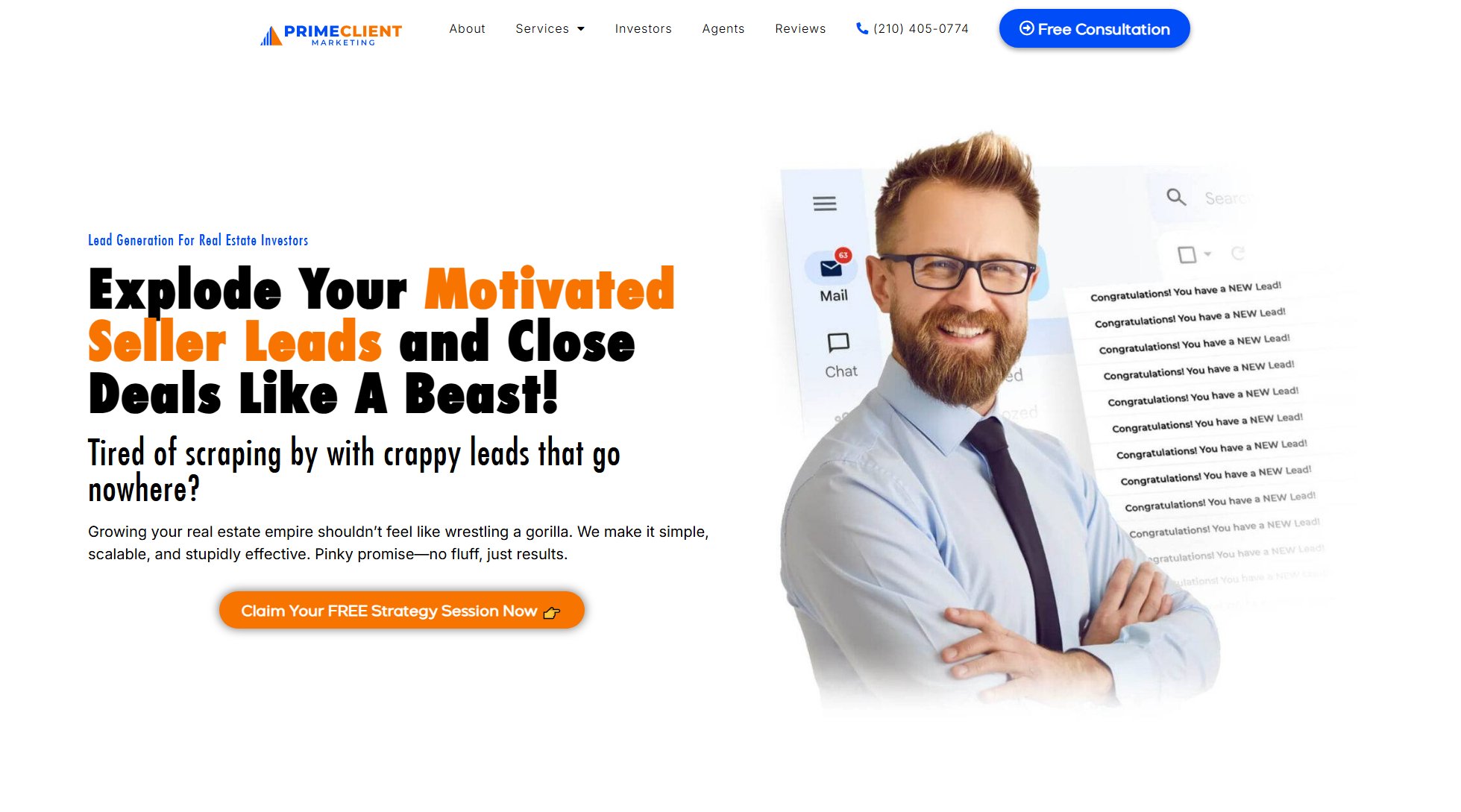 Prime Client Marketing Prime Client Marketing Interface & Screenshots