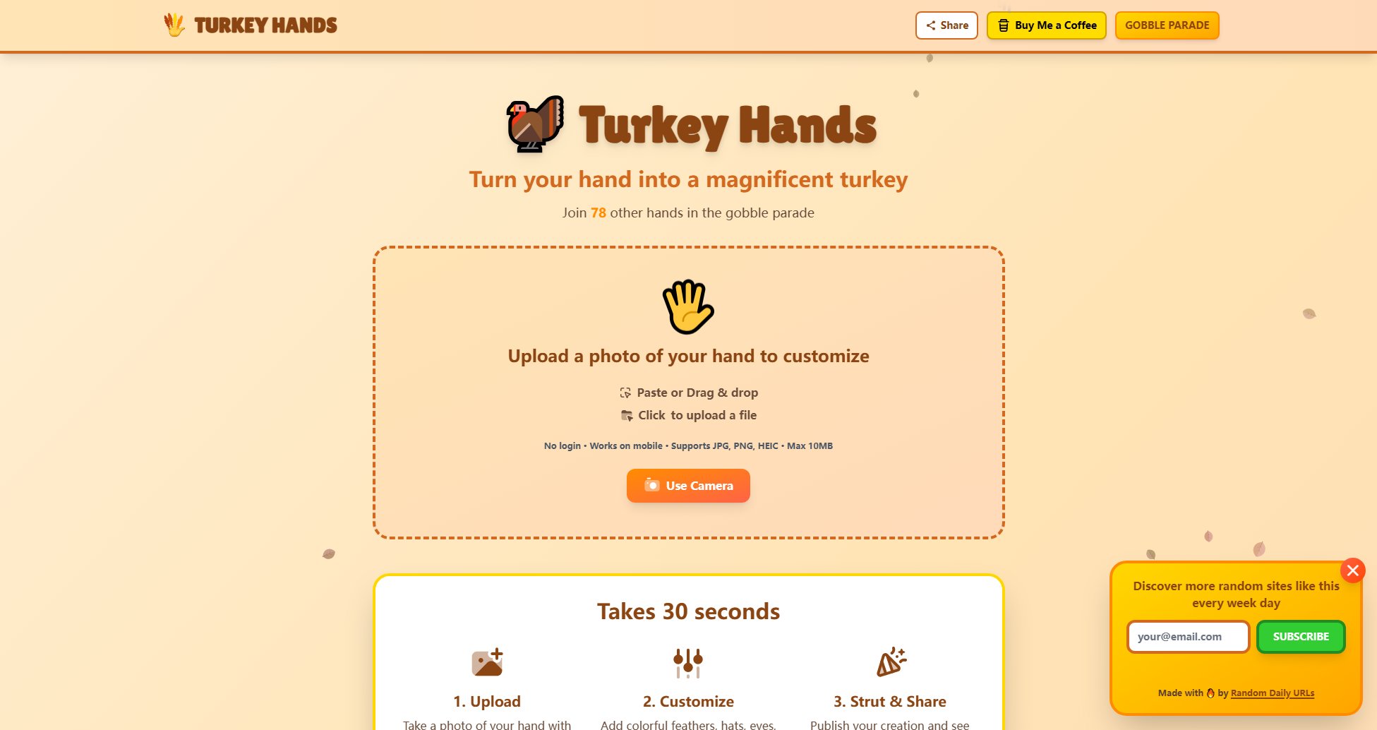 Turkey Hands Turkey Hands Interface & Screenshots