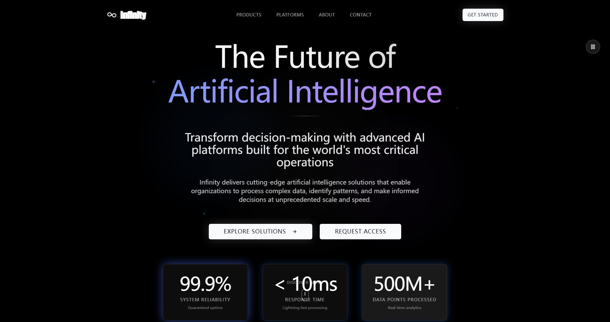 Infinity Infinity Interface & Screenshots