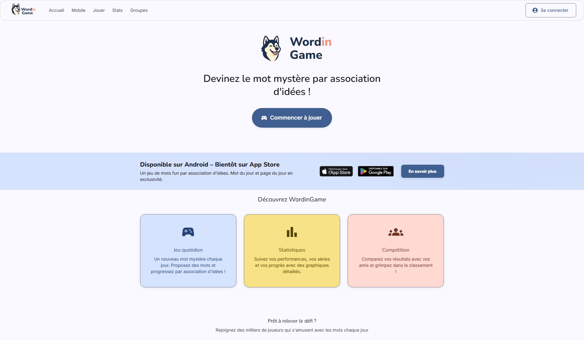WordinGame WordinGame Interface & Screenshots WordinGame WordinGame Interface & Screenshots
