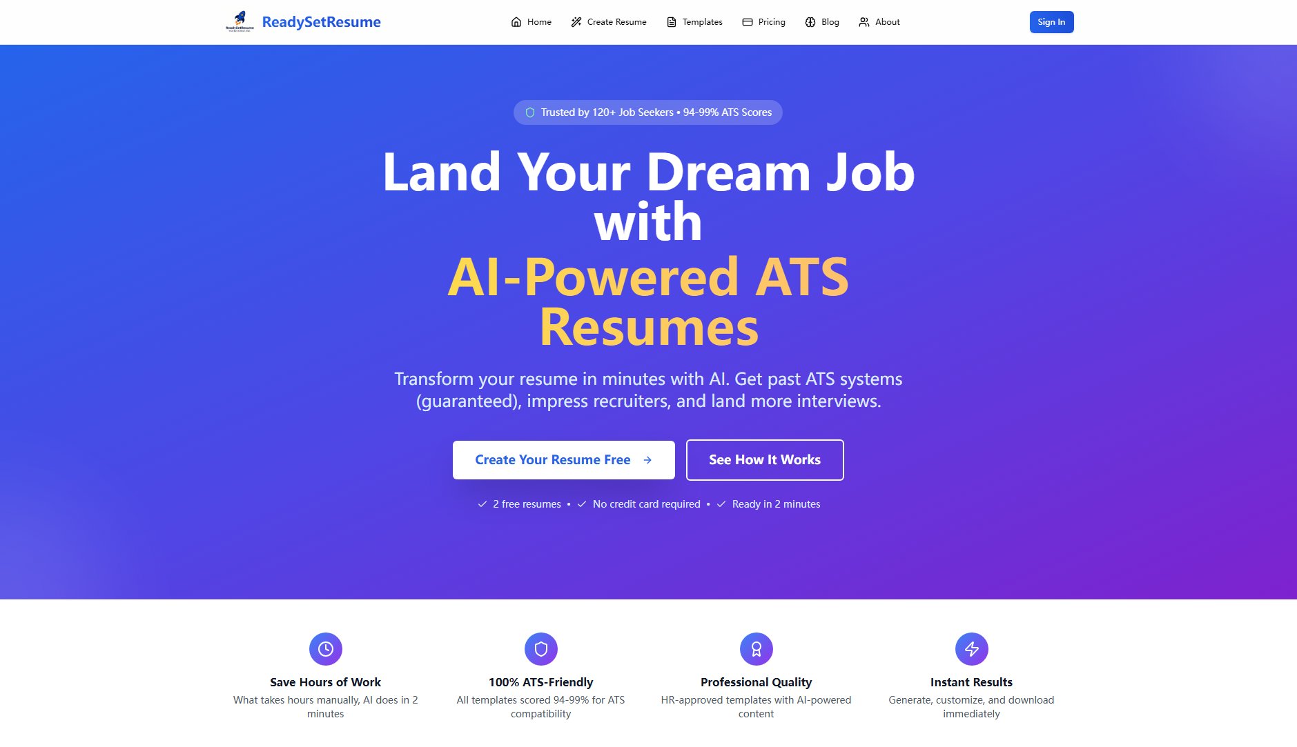 ReadySetResume ReadySetResume Interface & Screenshots