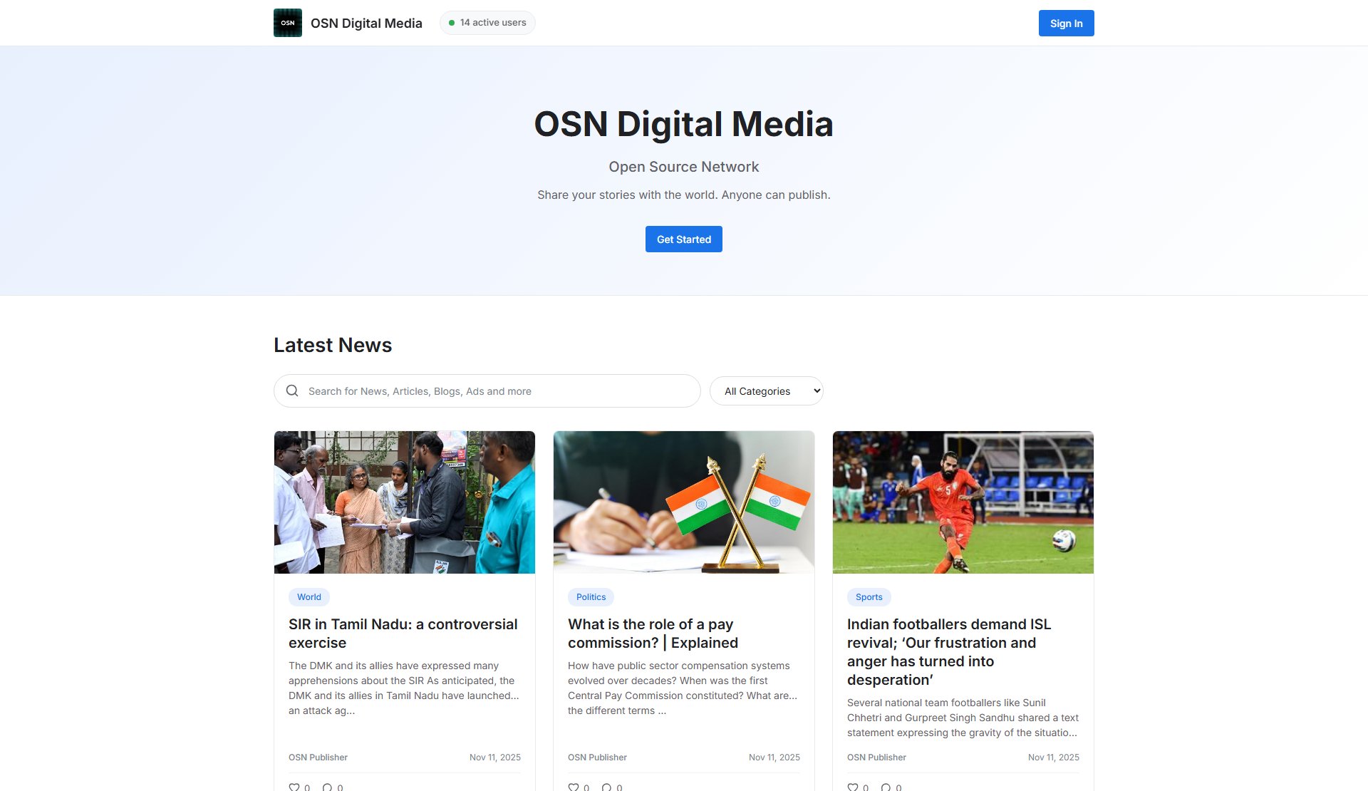 OSN Digital Media OSN Digital Media Interface & Screenshots