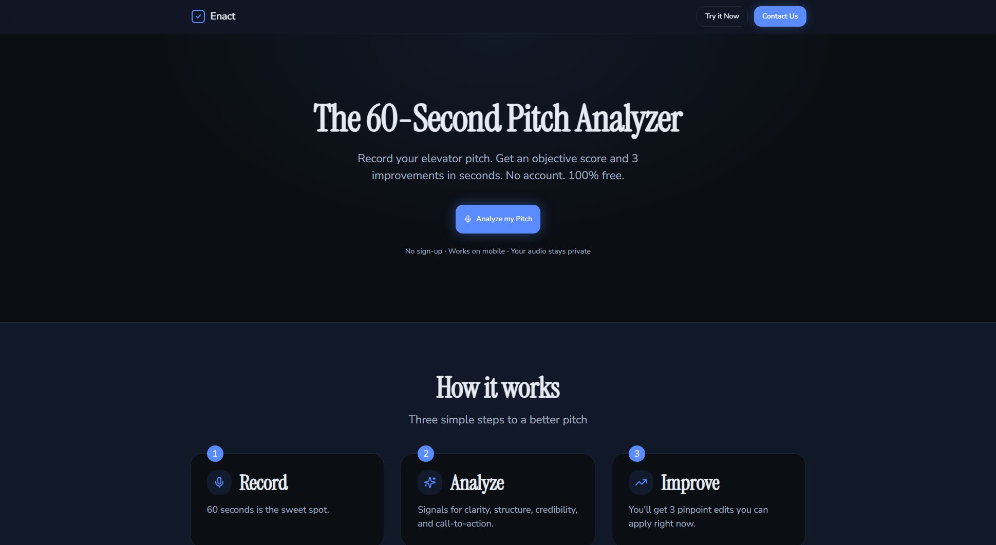 Enact Enact Interface & Screenshots