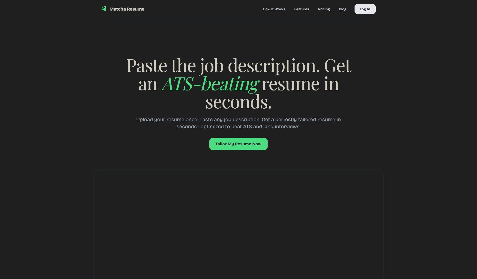 MatchaResume MatchaResume Interface & Screenshots