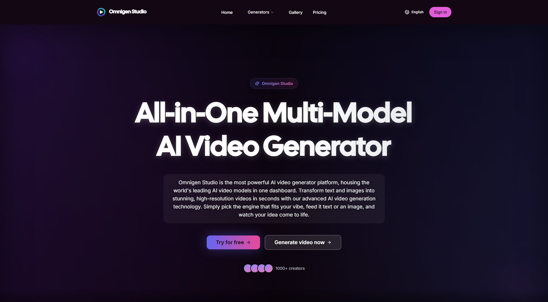 Omnigen Studio Omnigen Studio Interface & Screenshots