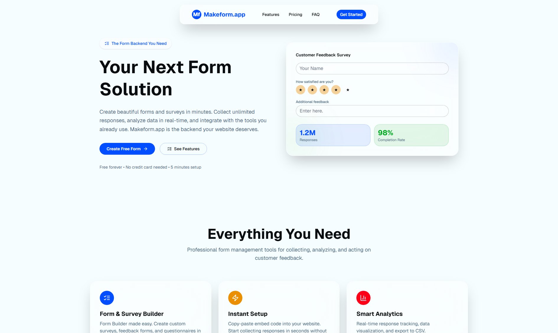 Makeform Makeform Interface & Screenshots