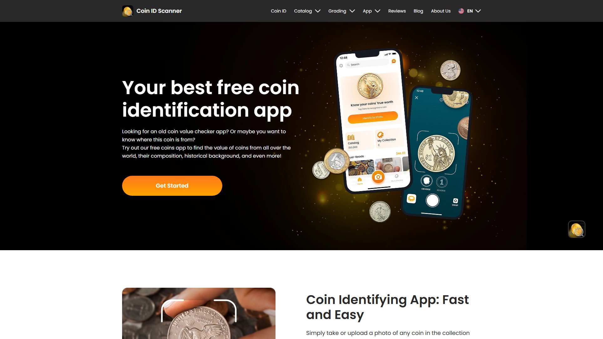 Coin ID Scanner Coin ID Scanner Interface & Screenshots