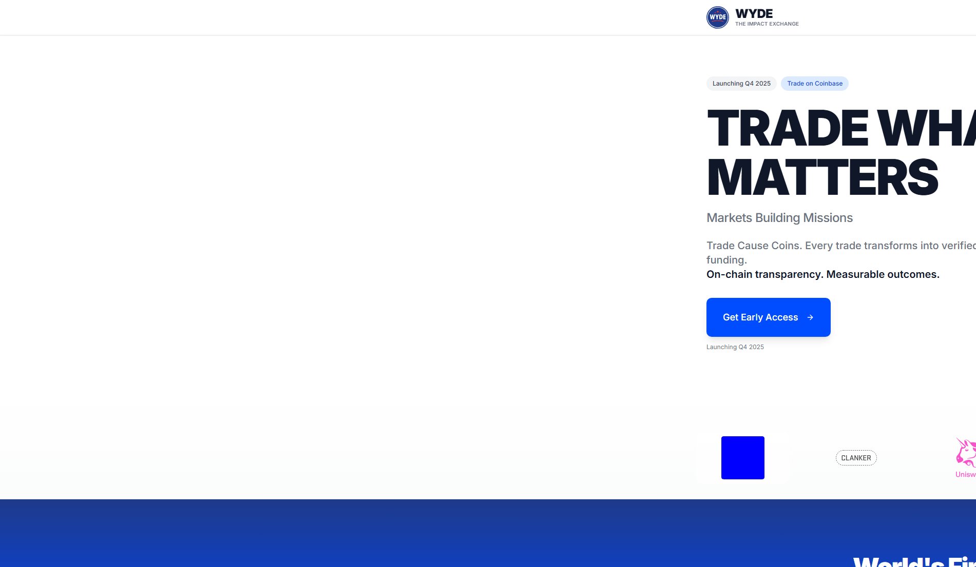 WYDE - The Impact Exchange WYDE - The Impact Exchange Interface & Screenshots WYDE - The Impact Exchange WYDE - The Impact Exchange Interface & Screenshots