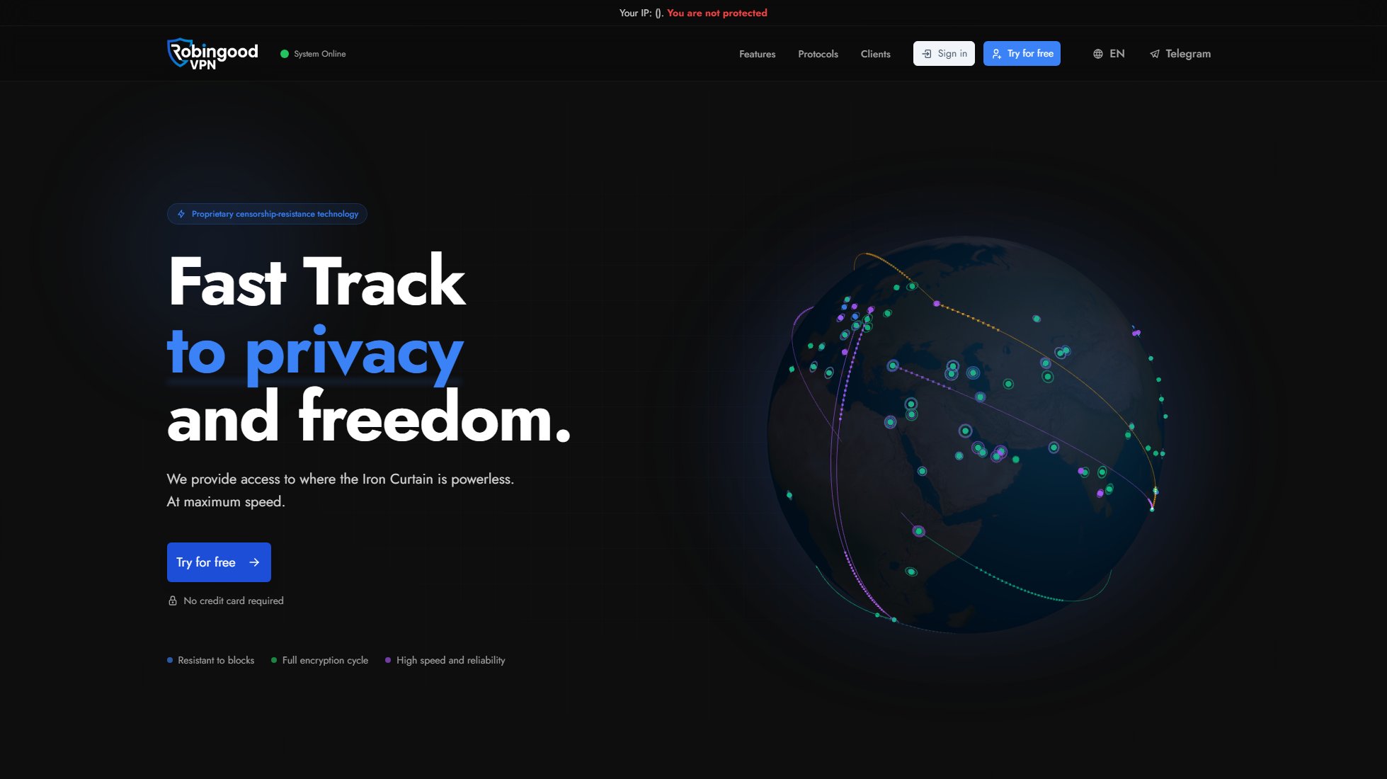 RobinGood VPN RobinGood VPN Interface & Screenshots