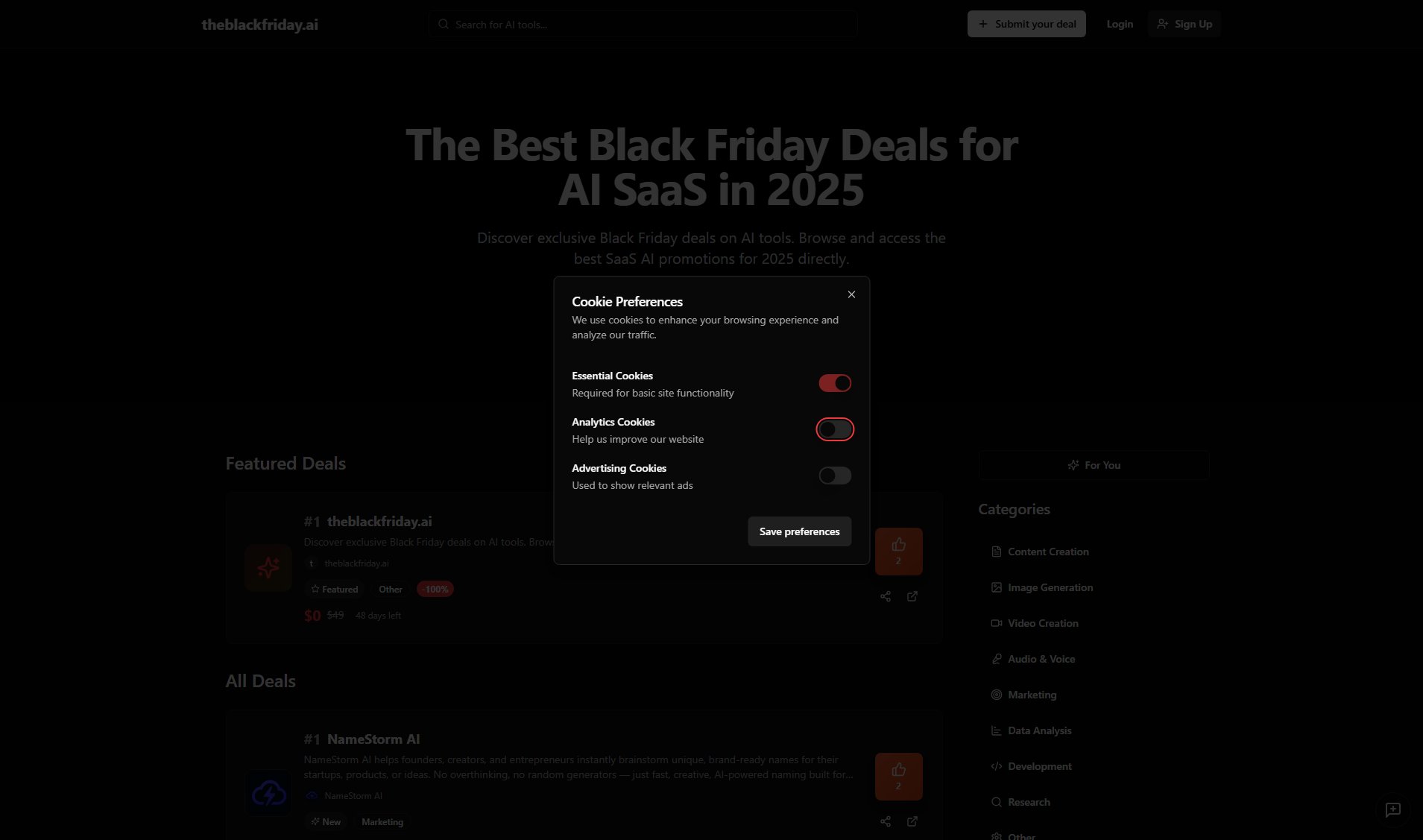 The Best Black Friday Deals for AI SaaS in 2025 The Best Black Friday Deals for AI SaaS in 2025 Interface & Screenshots