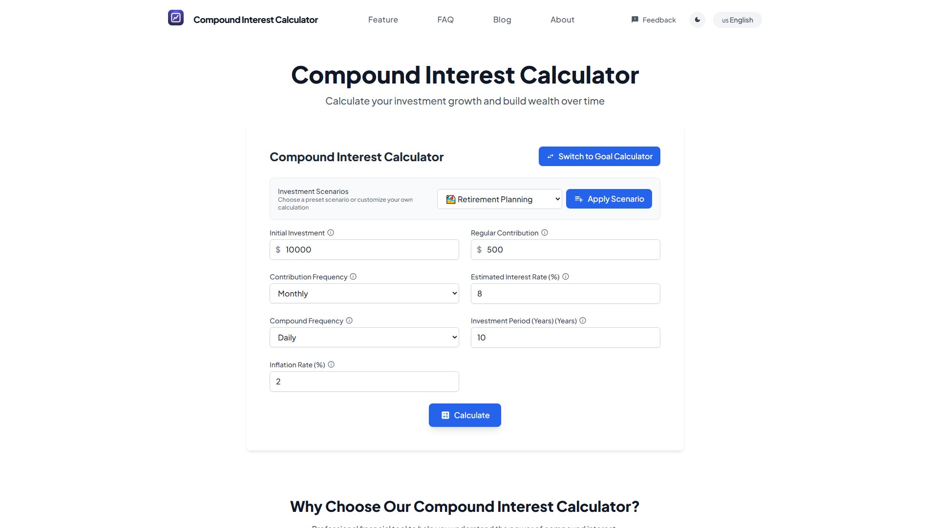 Compound Interest Calculator Compound Interest Calculator Interface & Screenshots