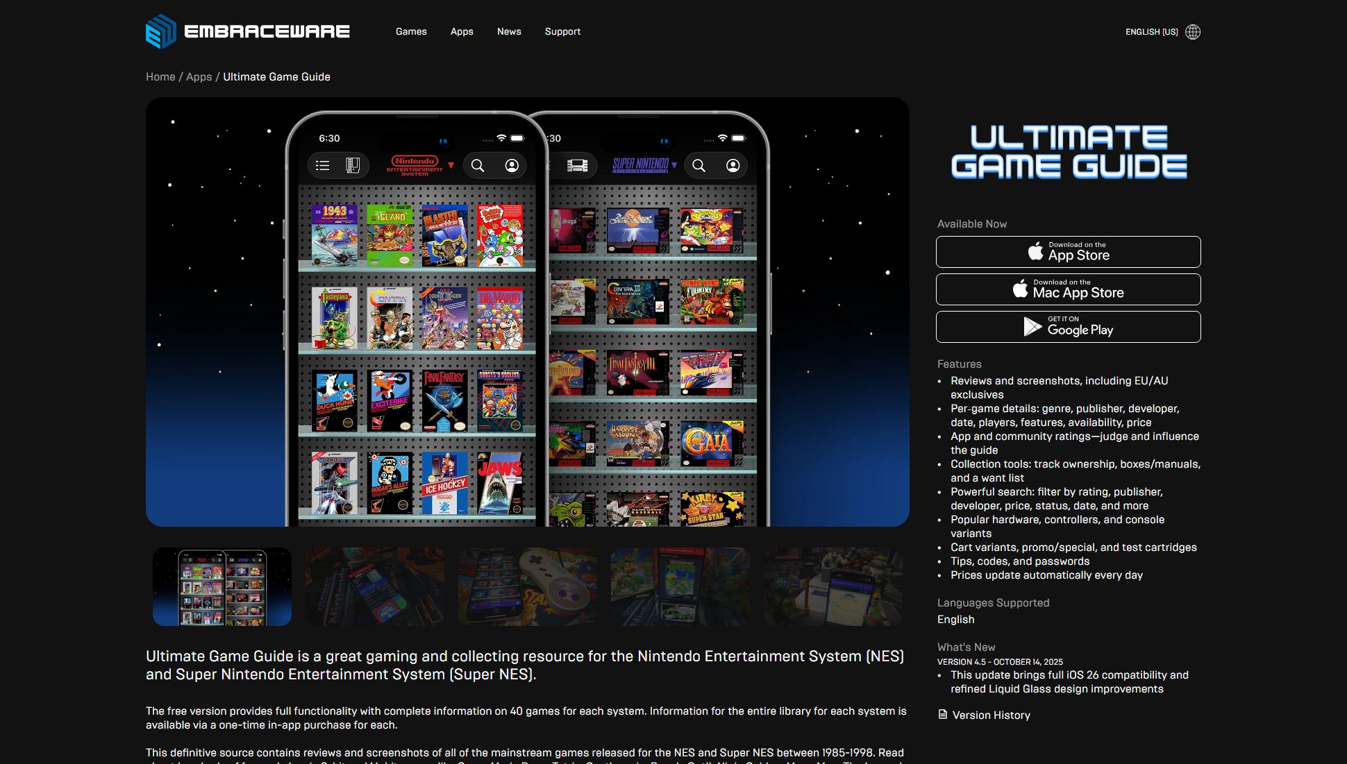 Ultimate Game Guide Ultimate Game Guide Interface & Screenshots