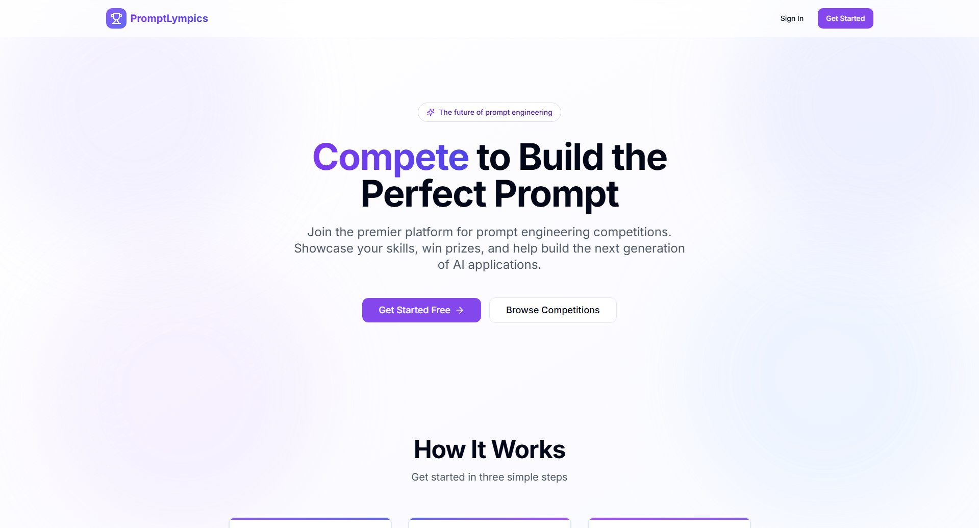 PromptLympics PromptLympics Interface & Screenshots