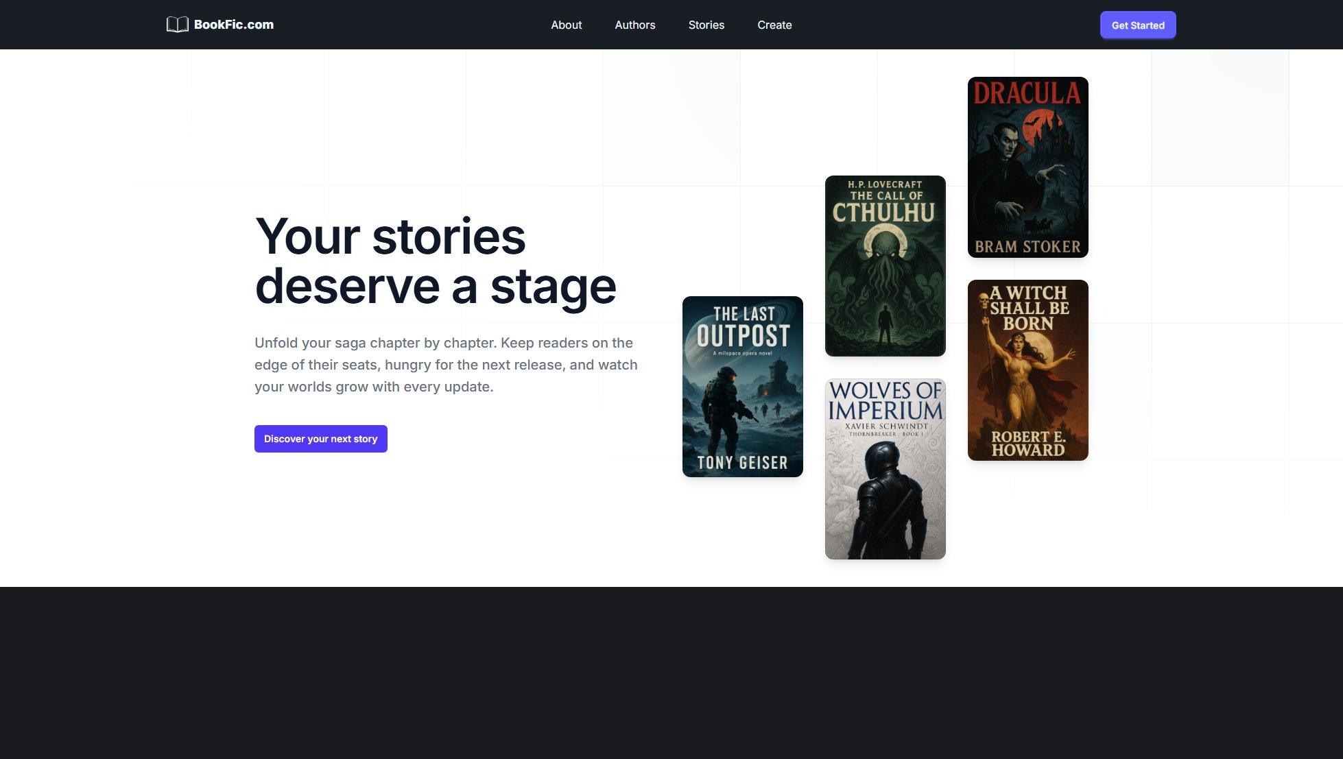 BookFic BookFic Interface & Screenshots BookFic BookFic Interface & Screenshots