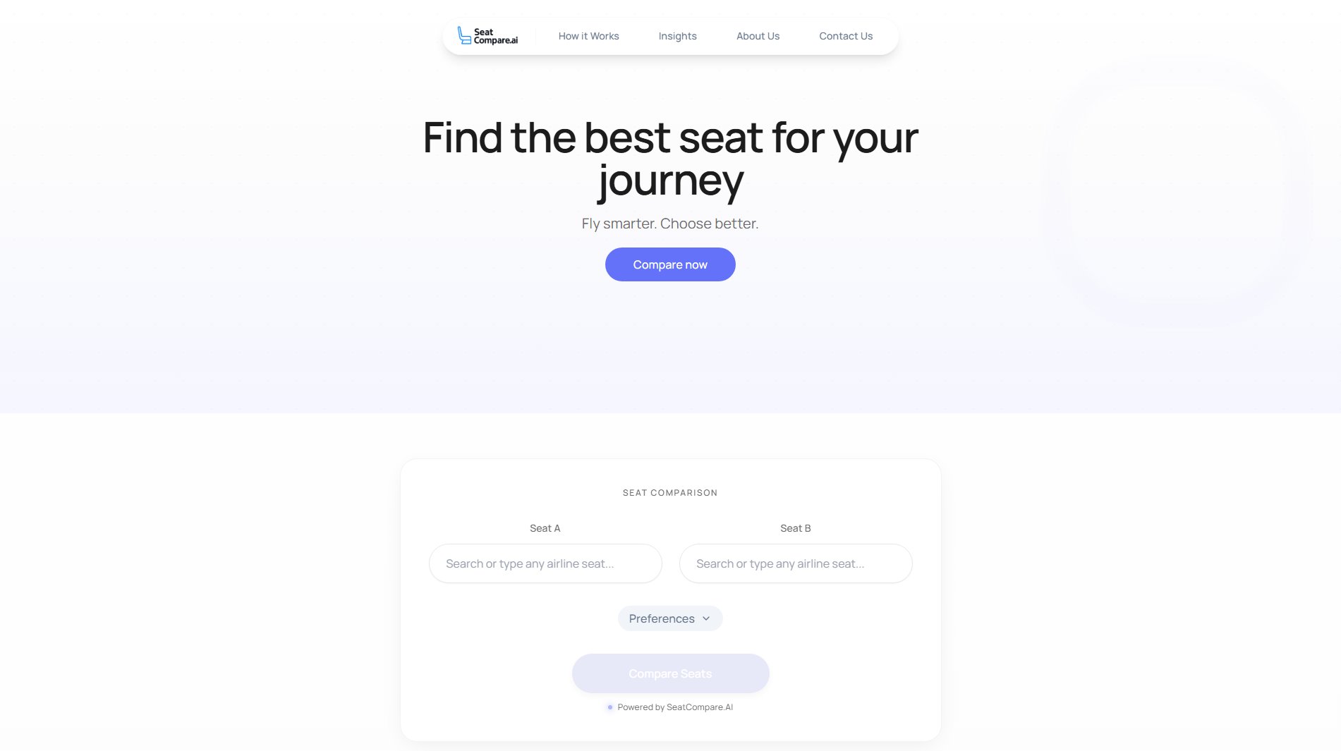 SeatCompare.ai SeatCompare.ai Interface & Screenshots