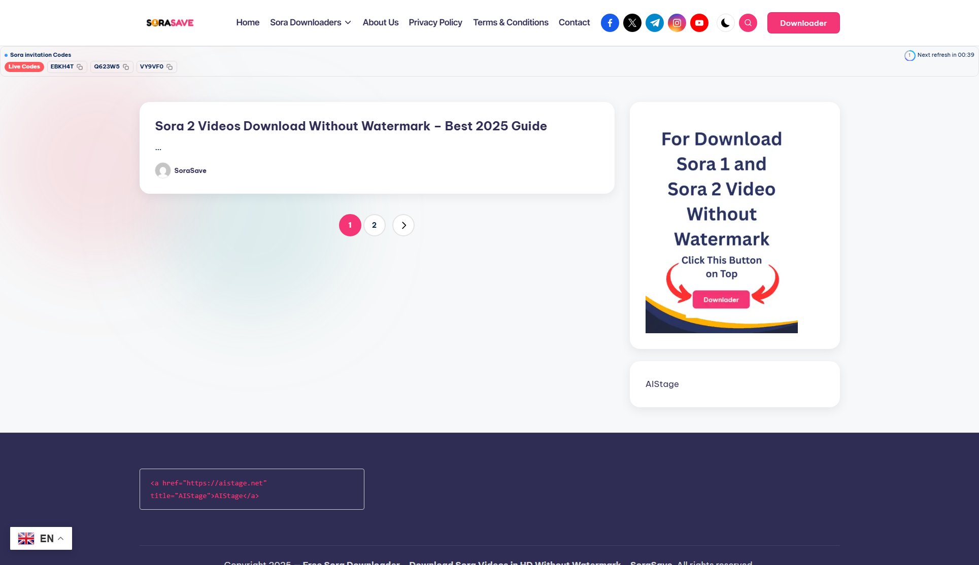 SoraSave SoraSave Interface & Screenshots