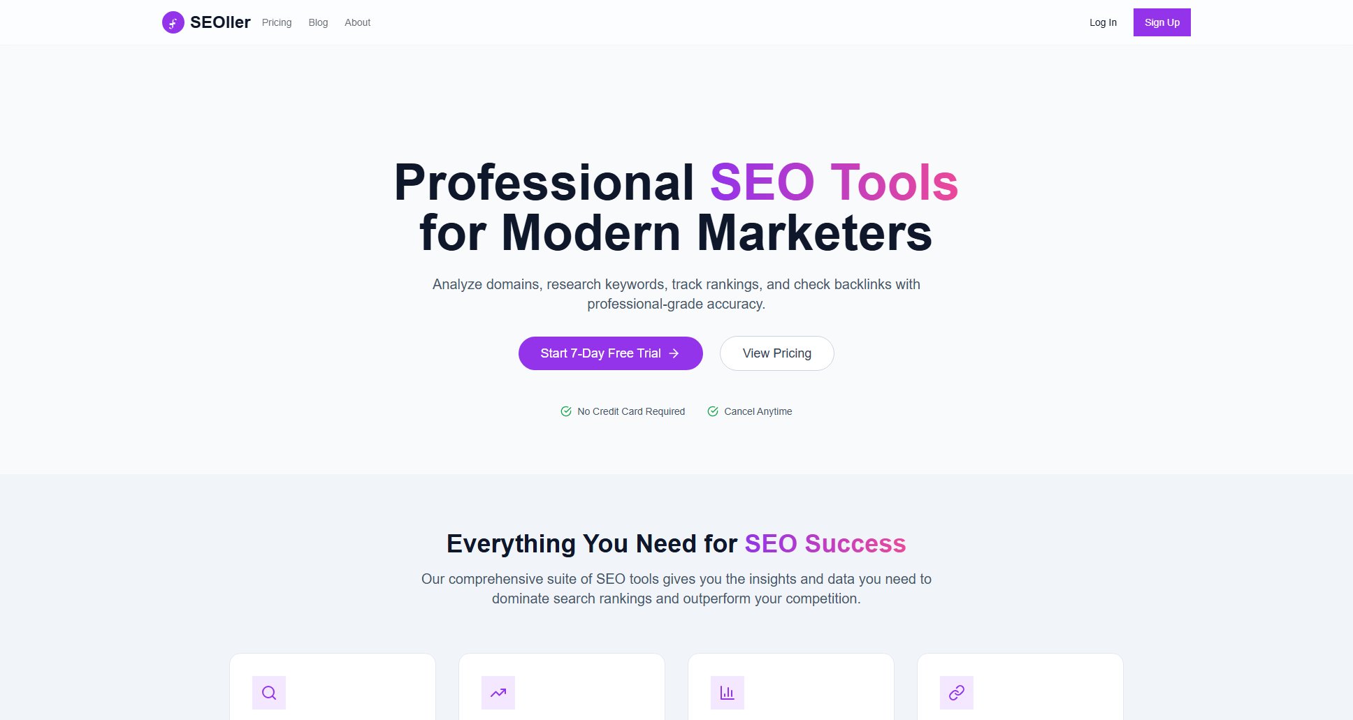 SEOller SEOller Interface & Screenshots SEOller SEOller Interface & Screenshots