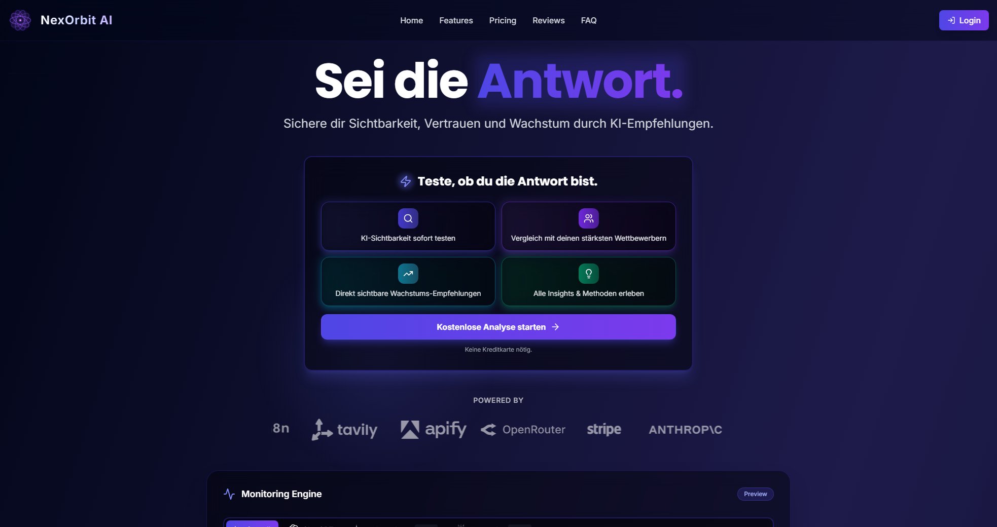 NexOrbit AI NexOrbit AI Interface & Screenshots
