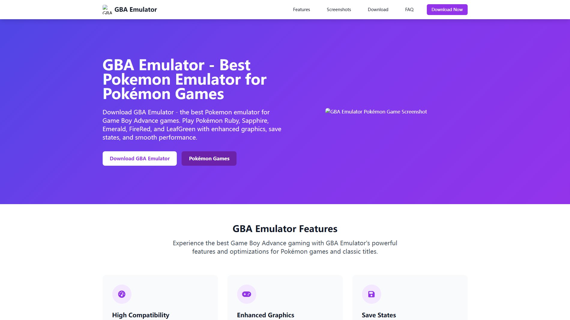 GBA Emulator GBA Emulator Interface & Screenshots