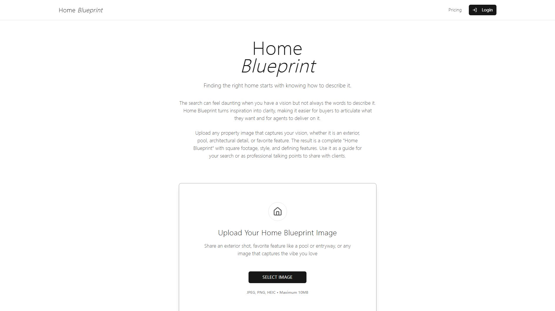 Home Blueprint Home Blueprint Interface & Screenshots