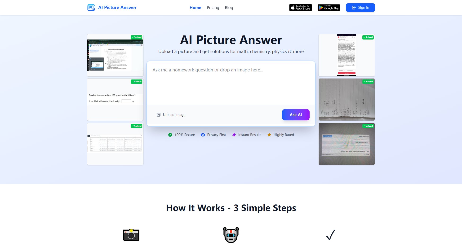 AI Picture Answer AI Picture Answer Interface & Screenshots