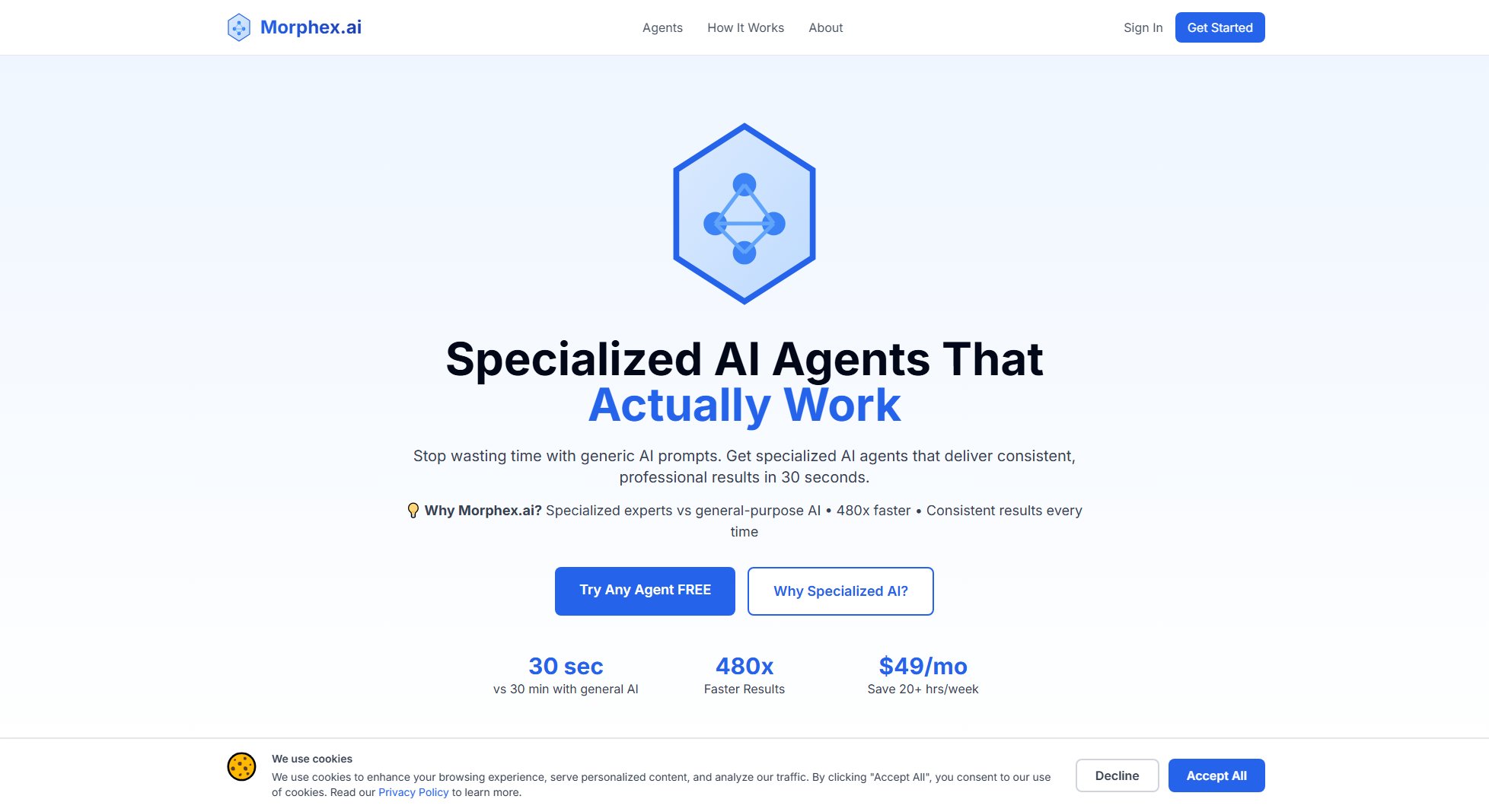 Morphex.ai Morphex.ai Interface & Screenshots