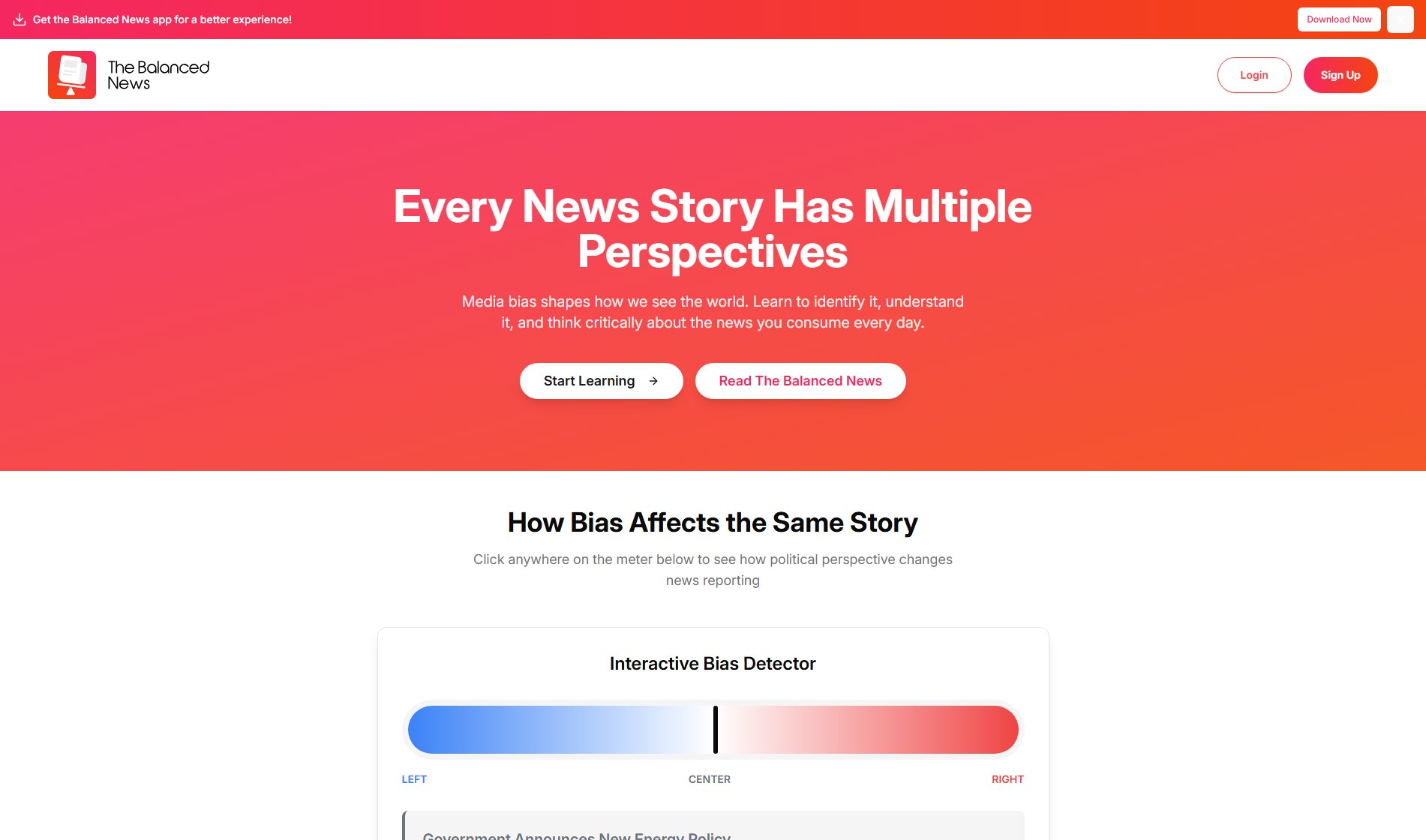 The Balanced News The Balanced News Interface & Screenshots The Balanced News The Balanced News Interface & Screenshots