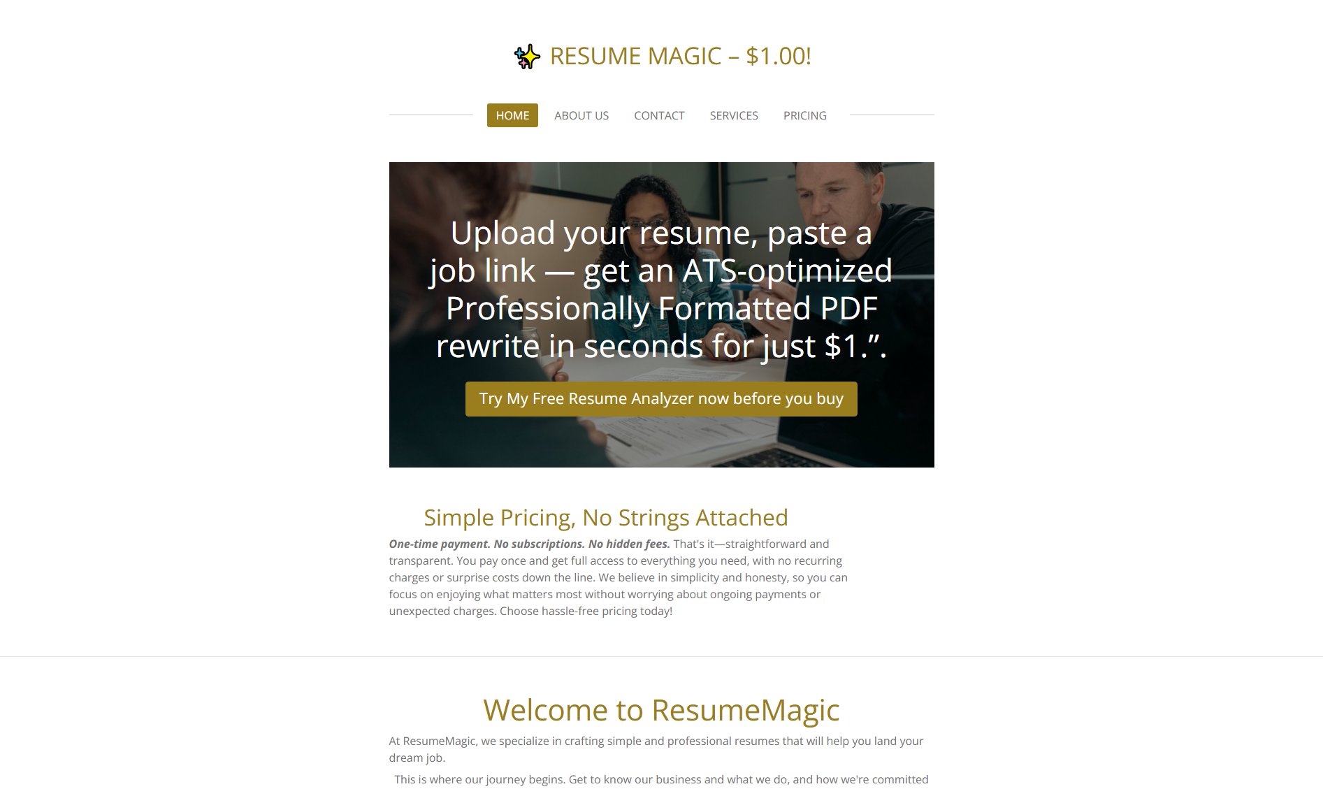 ResumeMagic ResumeMagic Interface & Screenshots ResumeMagic ResumeMagic Interface & Screenshots