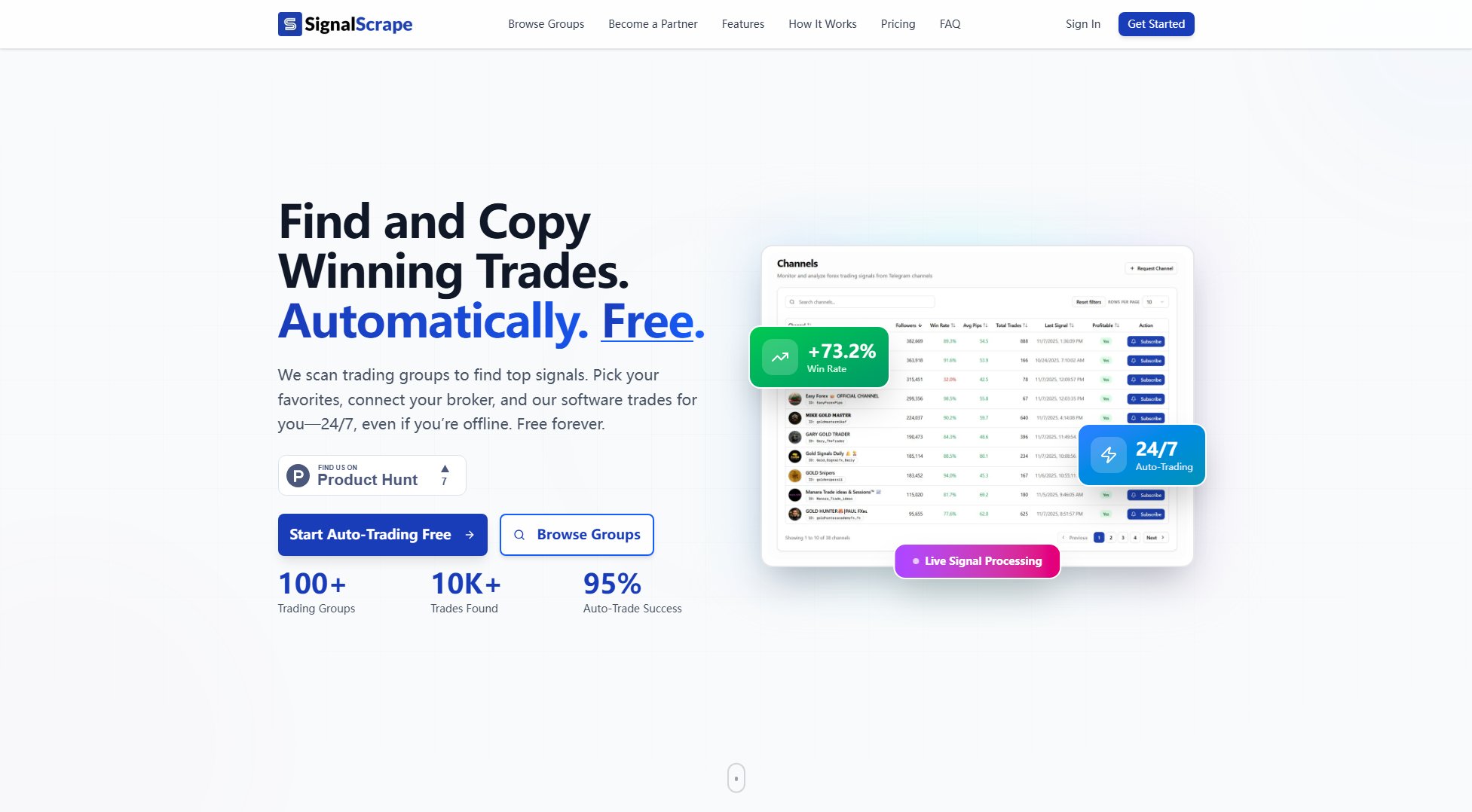 SignalScrape SignalScrape Interface & Screenshots SignalScrape SignalScrape Interface & Screenshots