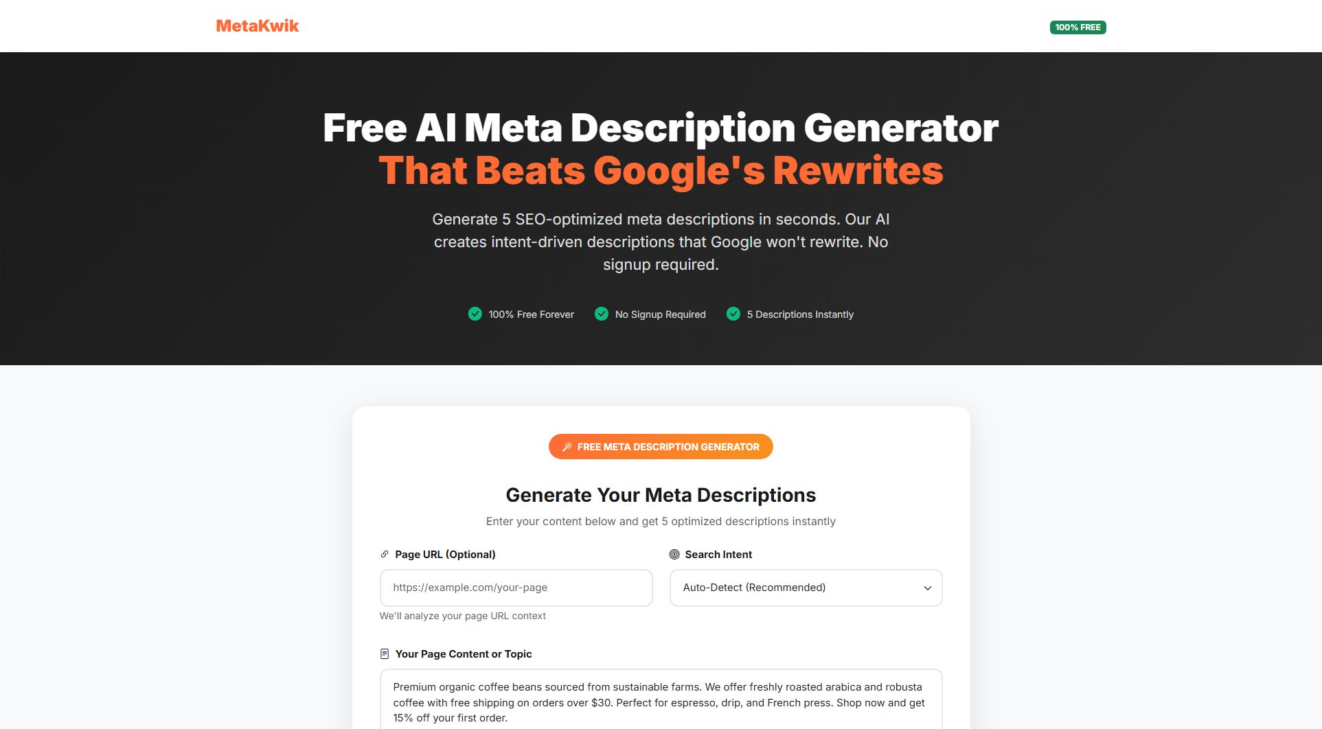 MetaKwik MetaKwik Interface & Screenshots MetaKwik MetaKwik Interface & Screenshots