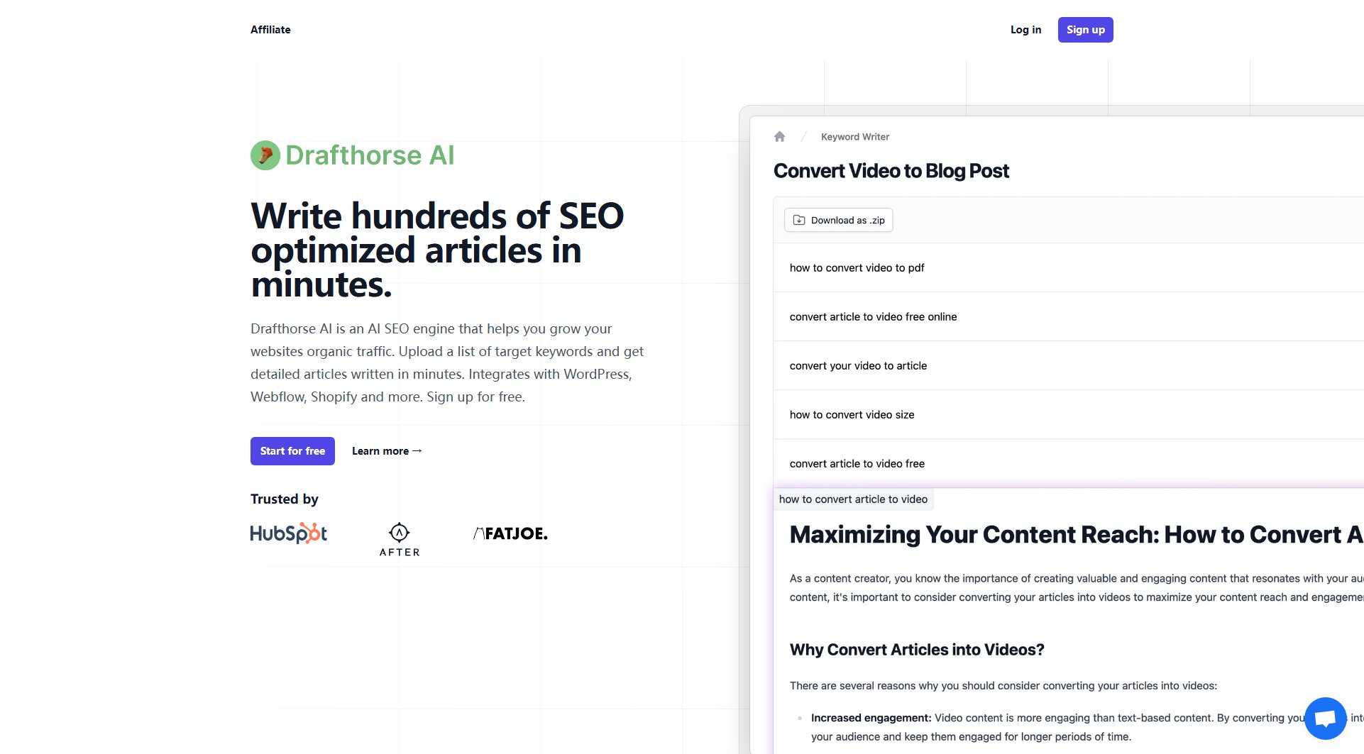 Drafthorse AI Drafthorse AI Interface & Screenshots