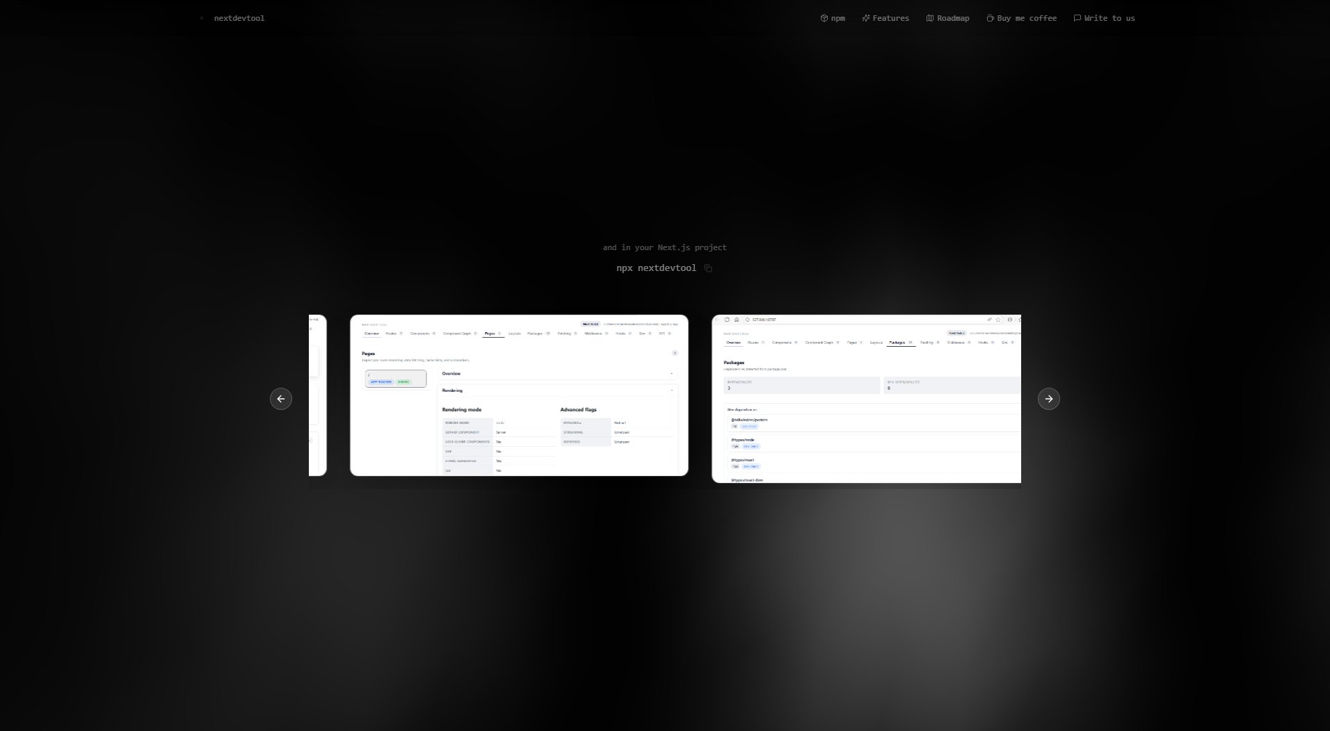 NextDevTool NextDevTool Interface & Screenshots NextDevTool NextDevTool Interface & Screenshots