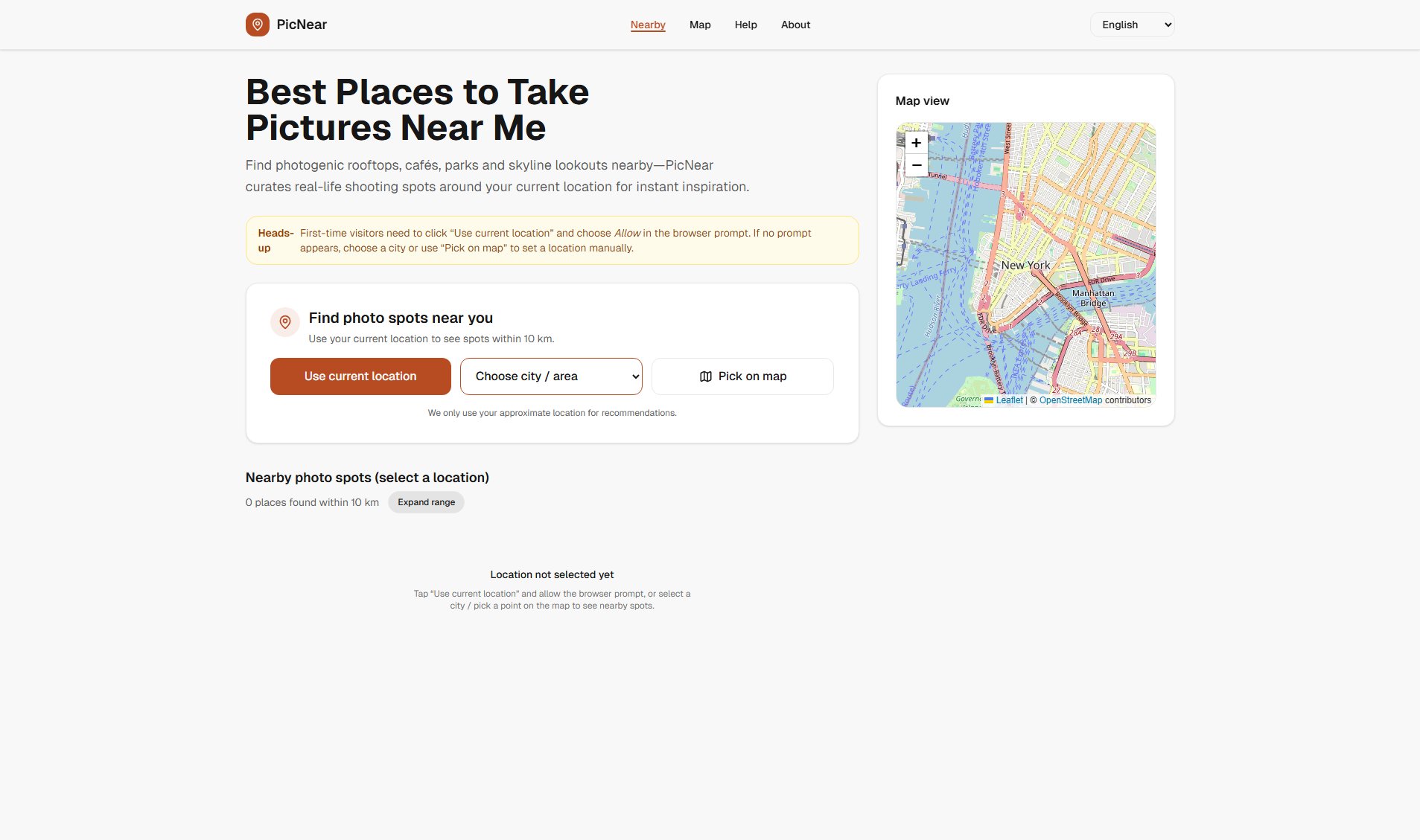 PicNear PicNear Interface & Screenshots
