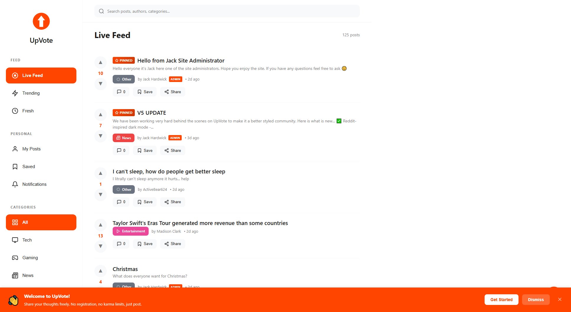 UpVote UpVote Interface & Screenshots UpVote UpVote Interface & Screenshots