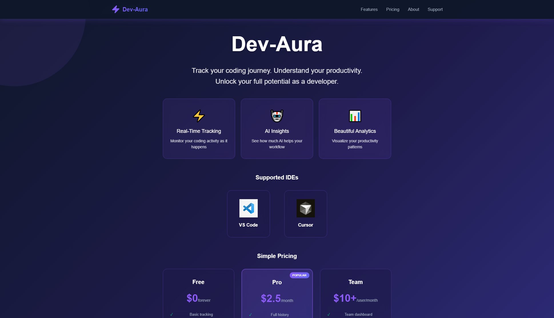 Dev-Aura Dev-Aura Interface & Screenshots Dev-Aura Dev-Aura Interface & Screenshots