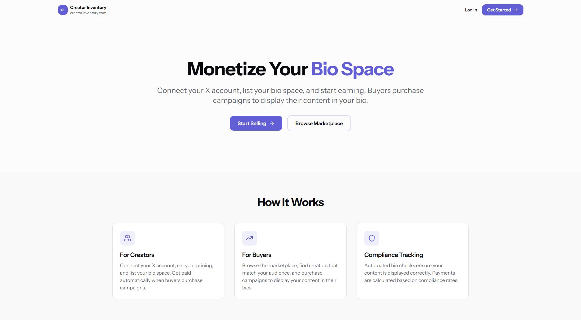 Creator Inventory Creator Inventory Interface & Screenshots
