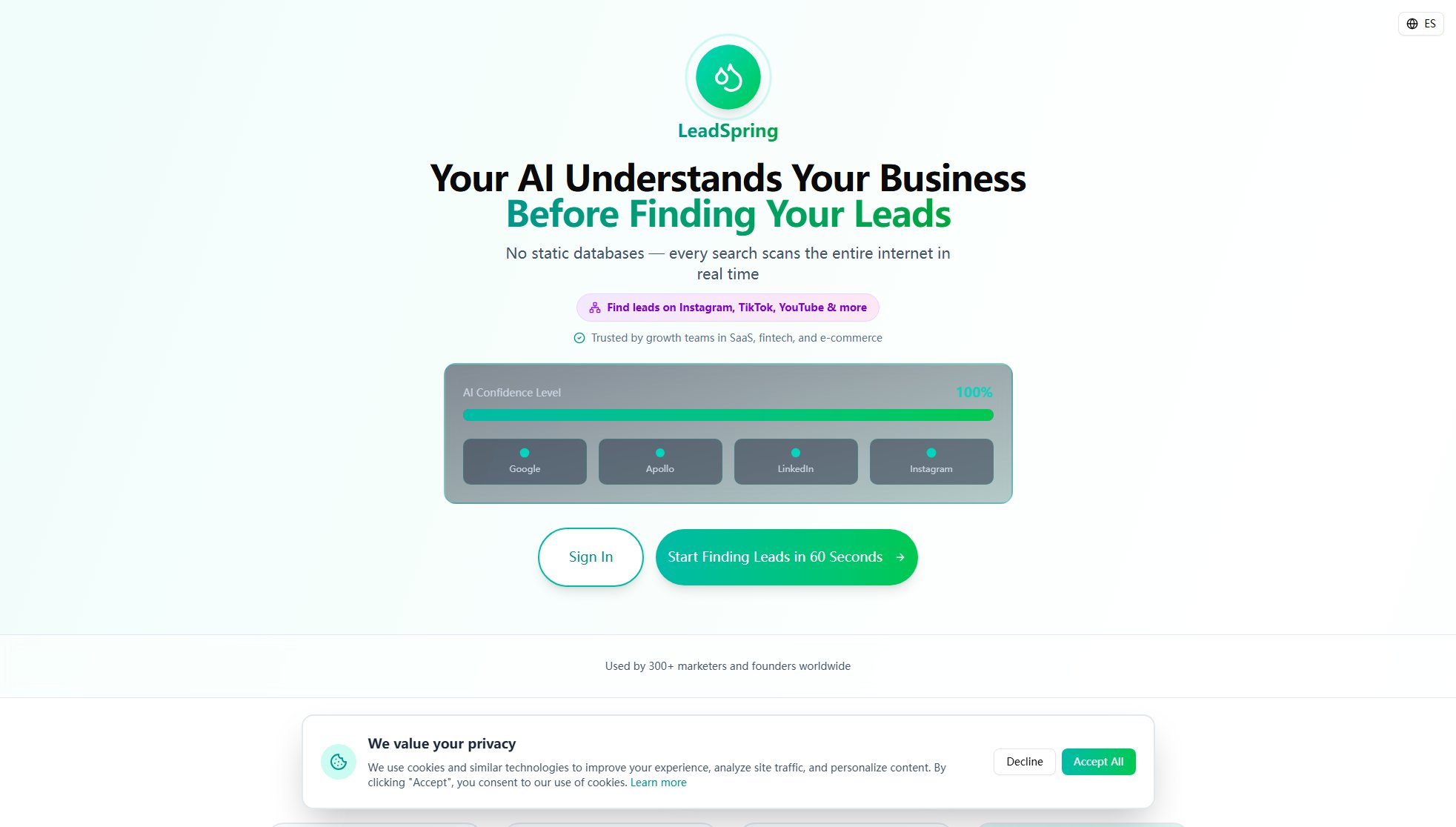 Leadspring Leadspring Interface & Screenshots Leadspring Leadspring Interface & Screenshots