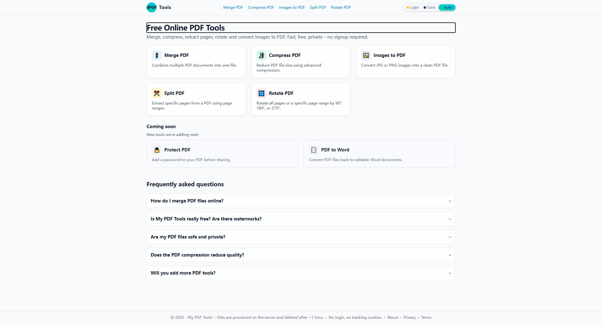 My PDF Tools My PDF Tools Interface & Screenshots My PDF Tools My PDF Tools Interface & Screenshots